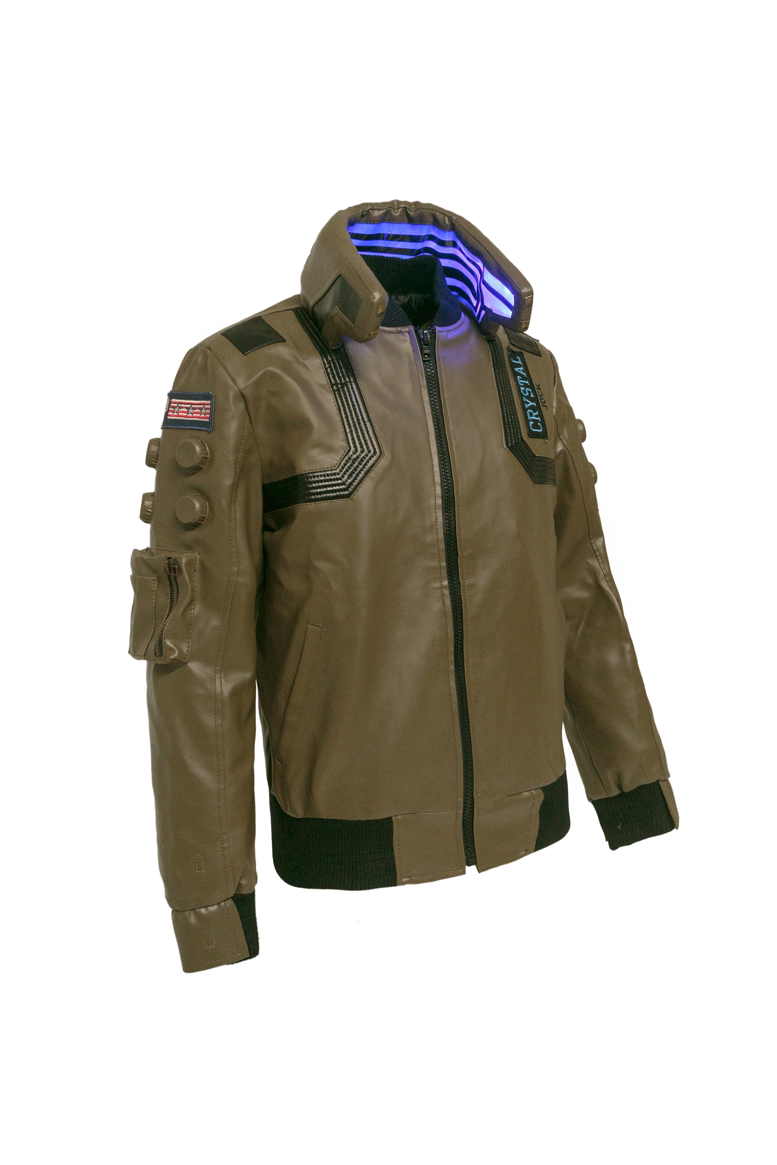 Cyberpunk 2077 Green Jacket Valerie Samurai Bomber Leather Jacket