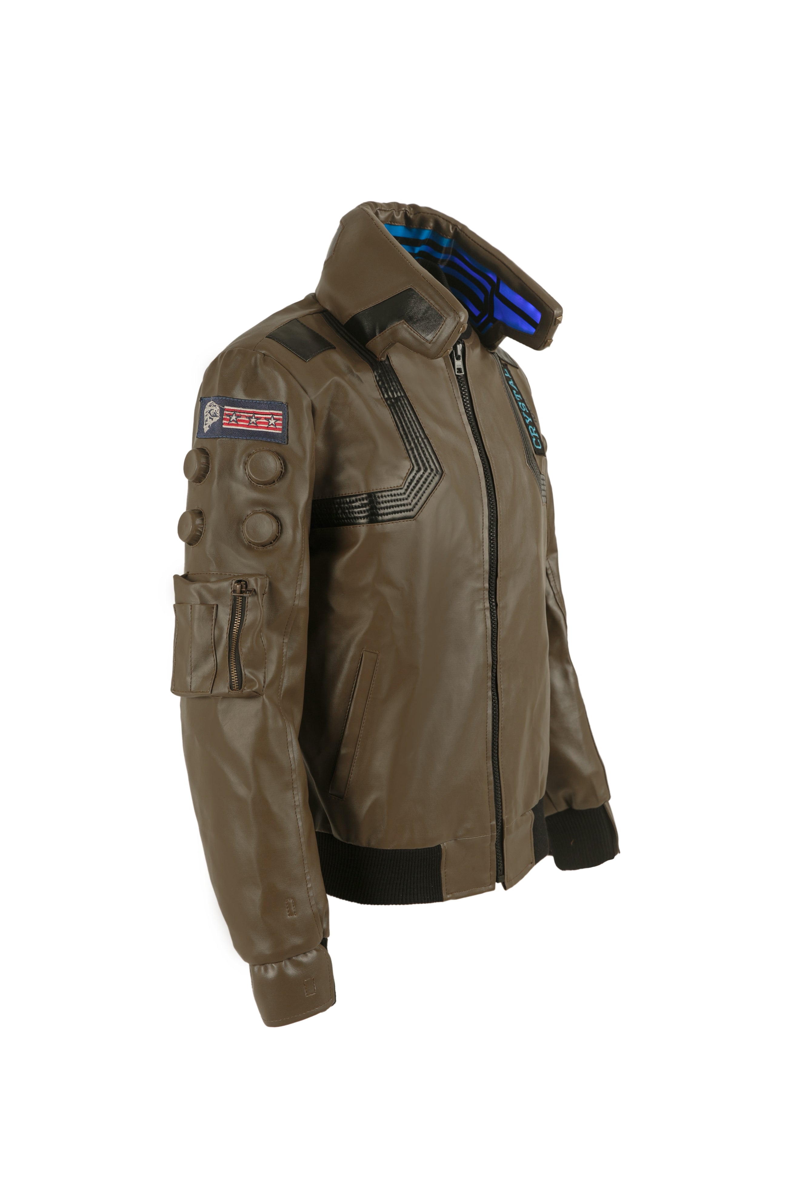 Cyberpunk 2077 Green Jacket Valerie Samurai Bomber Leather Jacket
