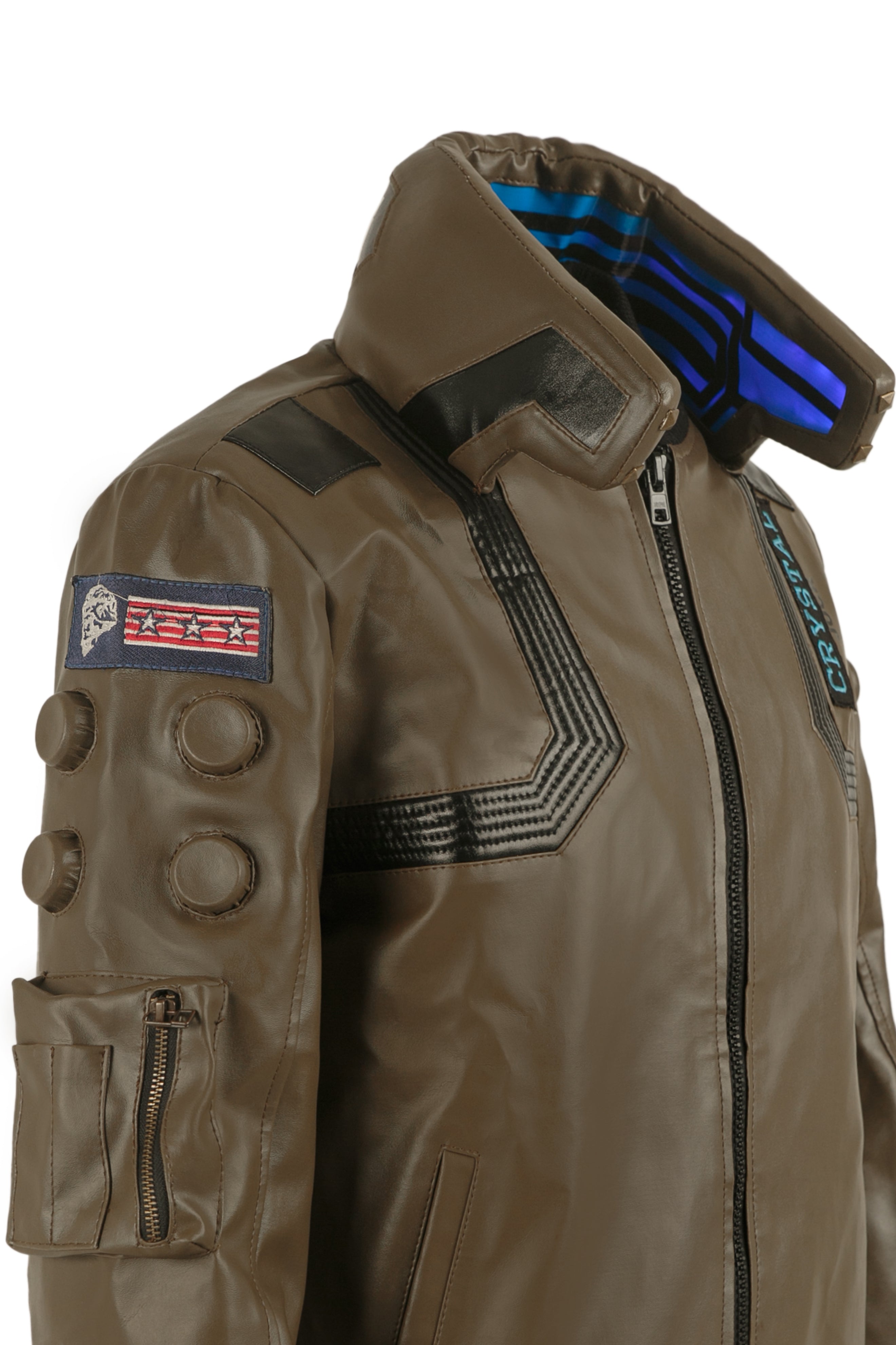 Cyberpunk 2077 Green Jacket Valerie Samurai Bomber Leather Jacket