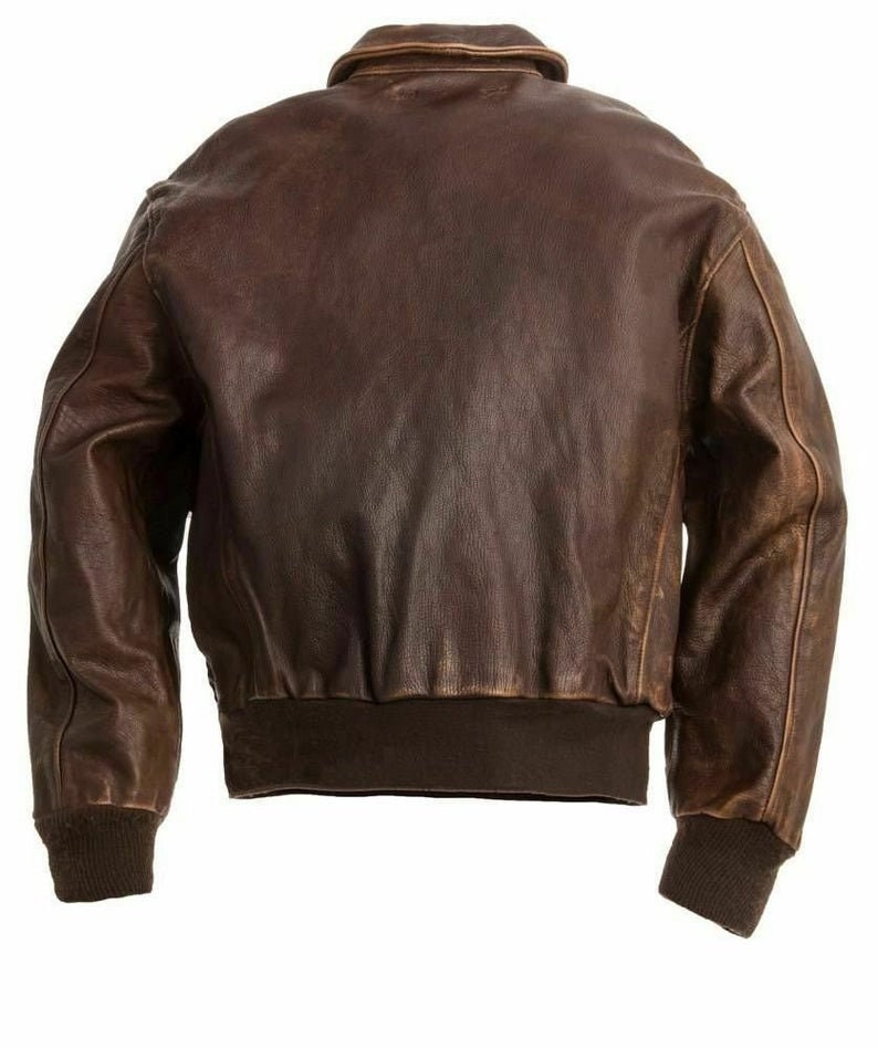 Handmade A2 Aviator RAF Flight Bomber Jacket Handmade Real Leather Jacket for Men