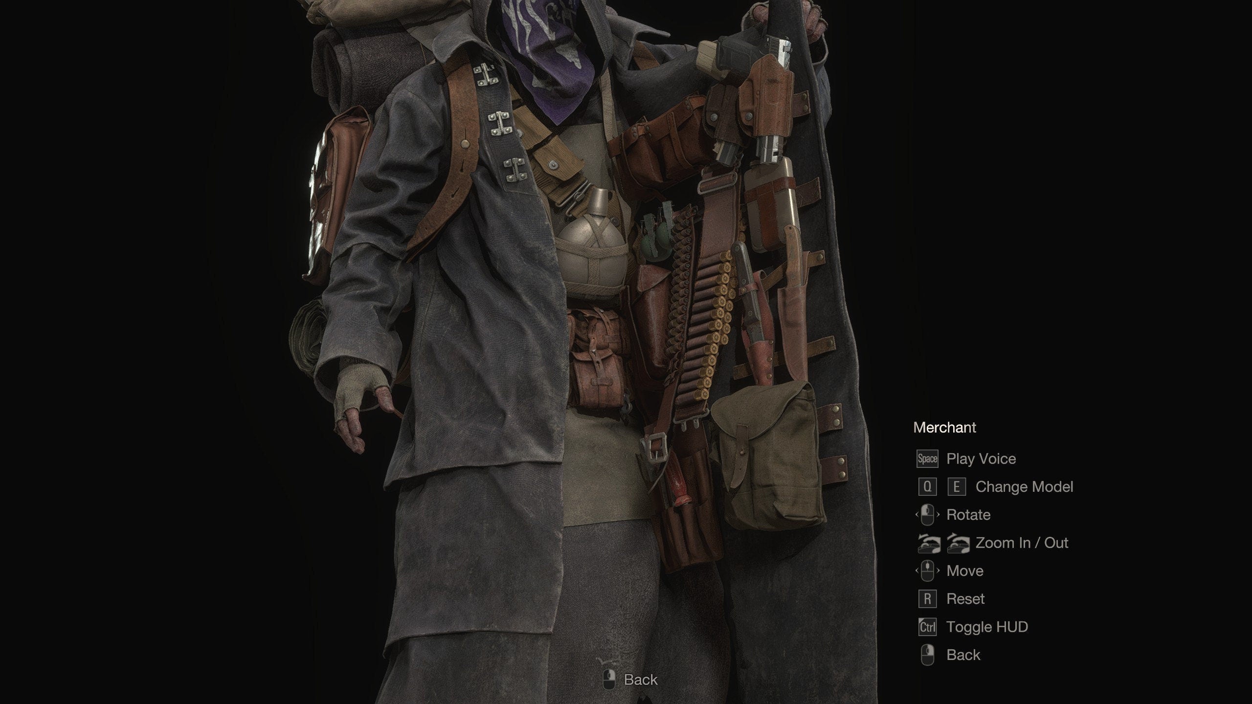 Handmade Resident Evil Merchant Cosplay Costume Trench Coat
