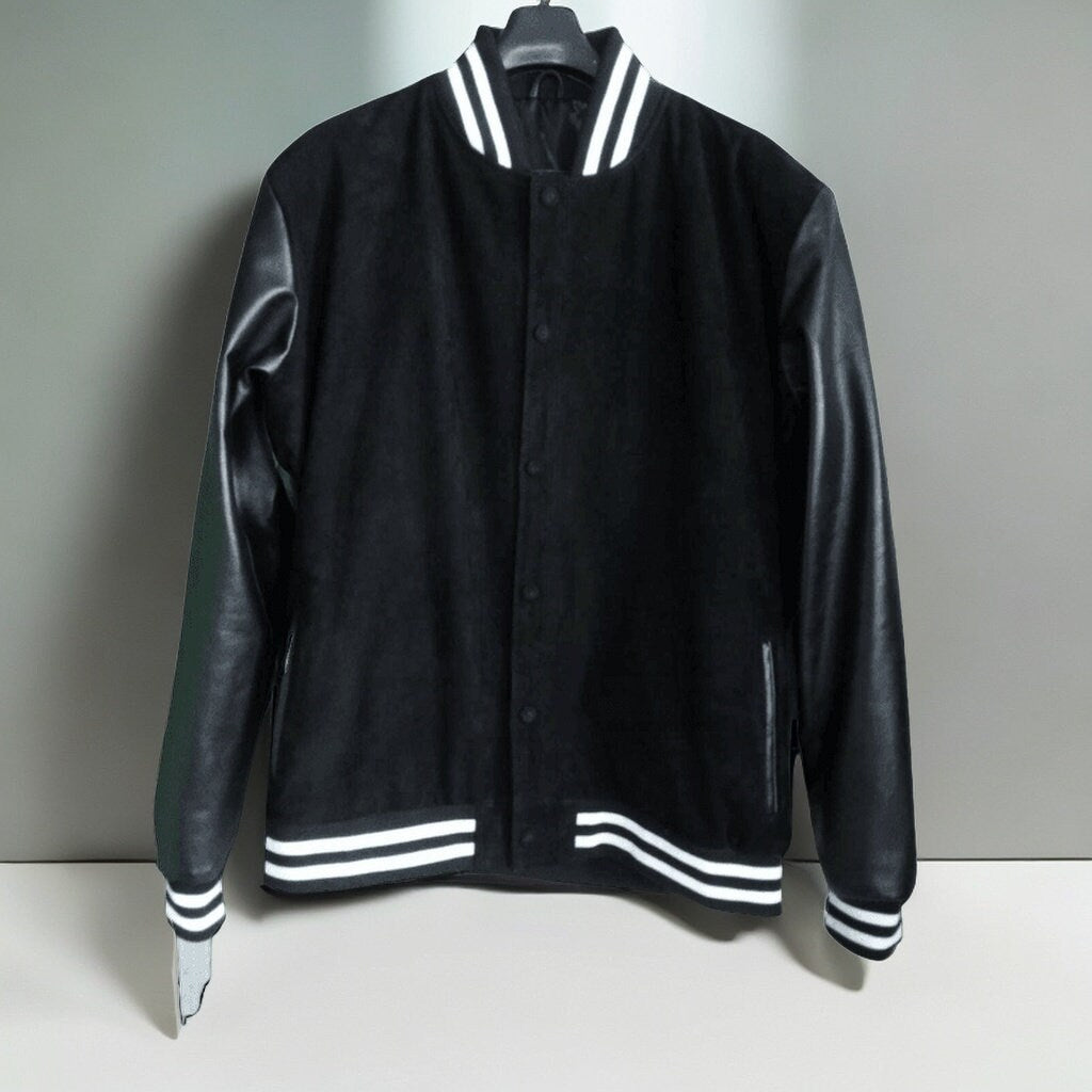 Handmade Love is Love LGBTQ Varsity Jacket With Leather Sleeves! "Pride Jacket"- A LGBTQ Handmade Leather Jacket Celebrating Diversity