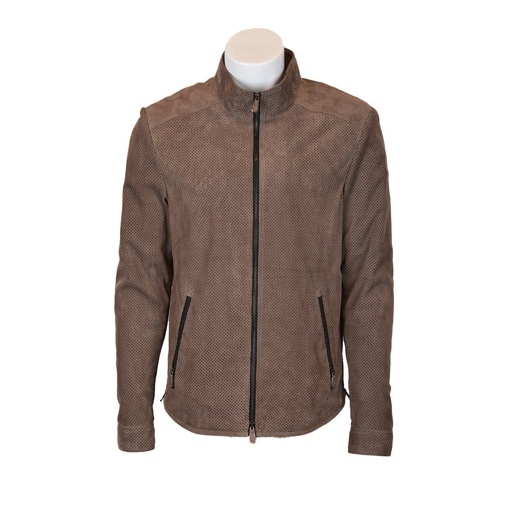 Ox and Bulls Mesh Light Brown Suede Jacket