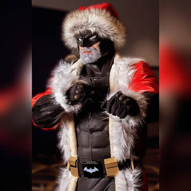 Handmade Santa Claus Vegan Leather Trench Coat: Christmas Chronicles Cosplay