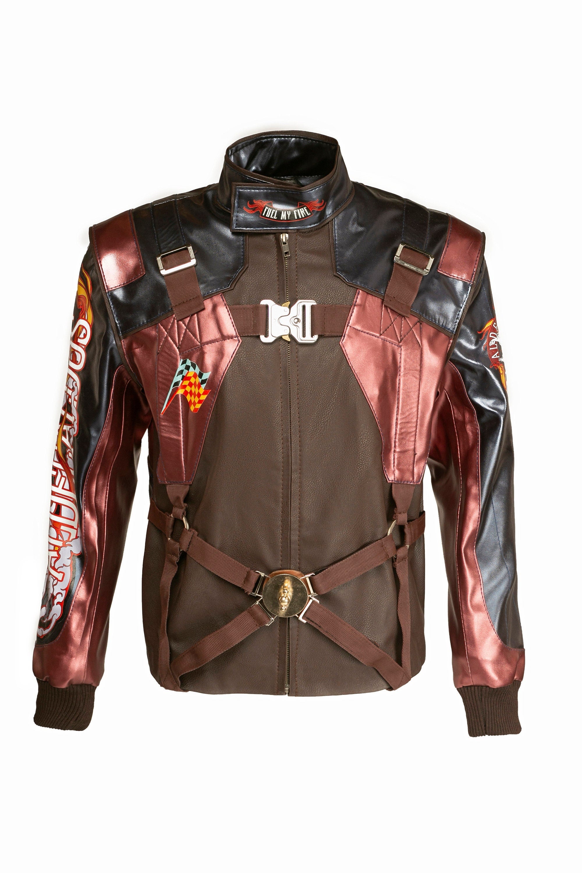 Handmade Cybernetic 2077 Jacket – Faux Leather Cosplay, Aldecaldo Nomads