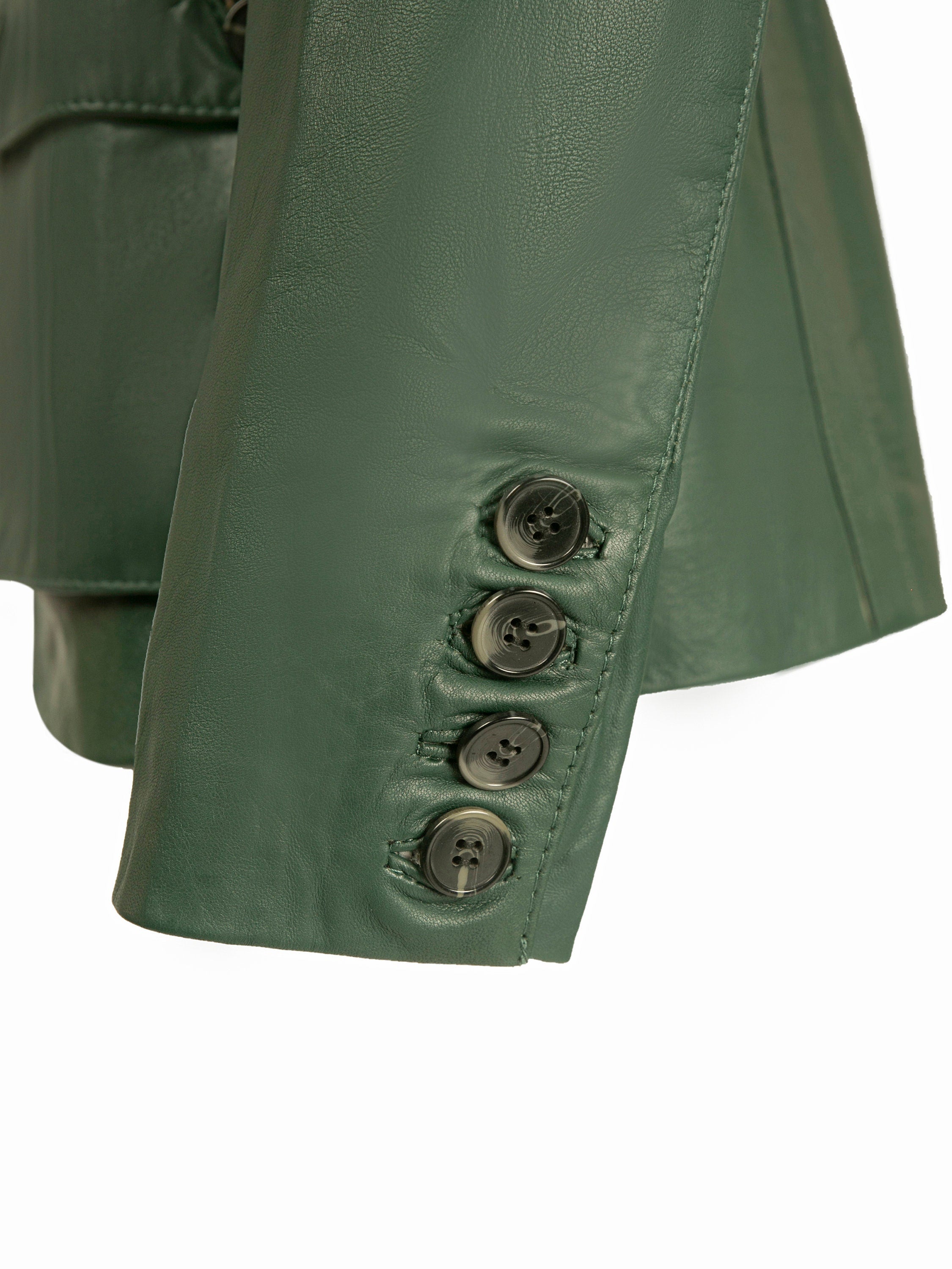 Ox and Bulls Colonial Green Hunters Collection Leather Jacket