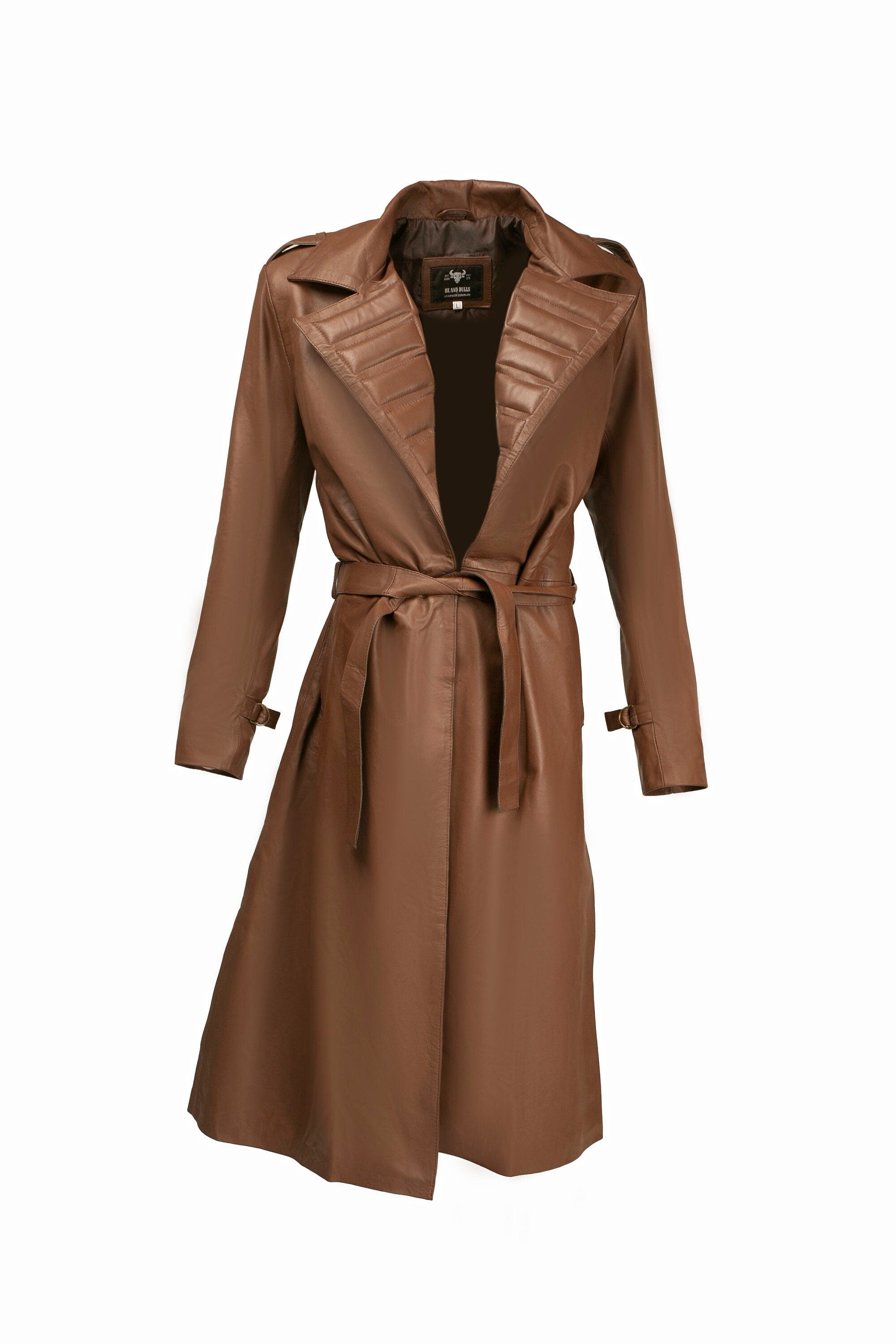 Handcrafted Leather Trench Overcoat: X-97 Cosplay Costume