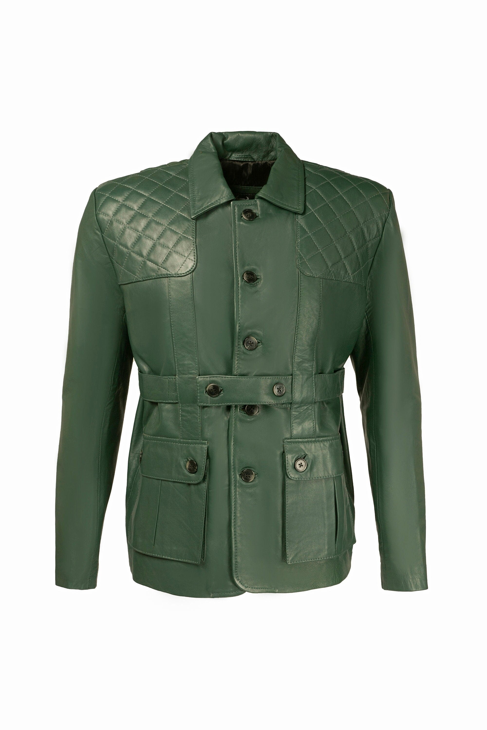 Ox and Bulls Colonial Green Hunters Collection Leather Jacket