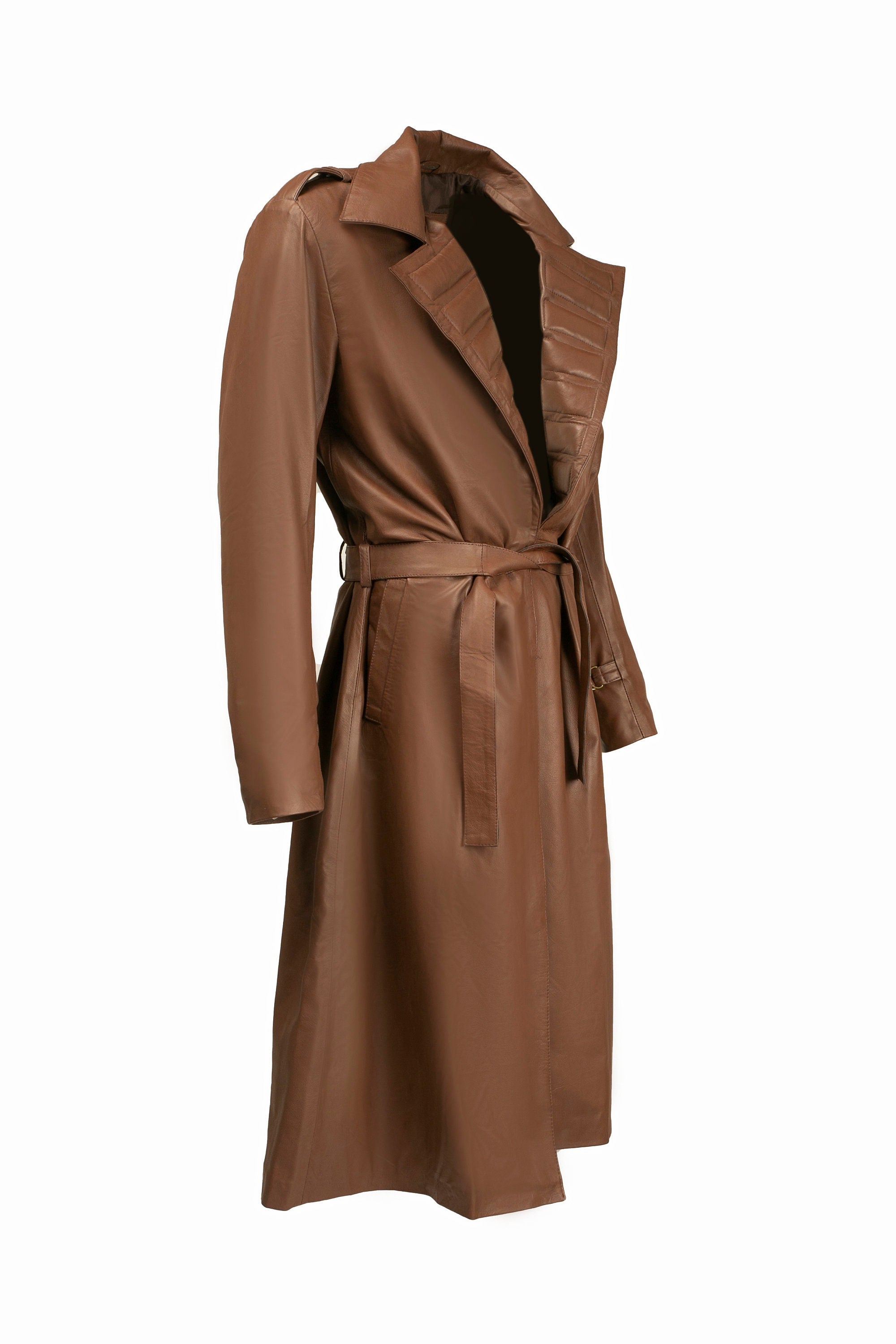 Handcrafted Leather Trench Overcoat: X-97 Cosplay Costume