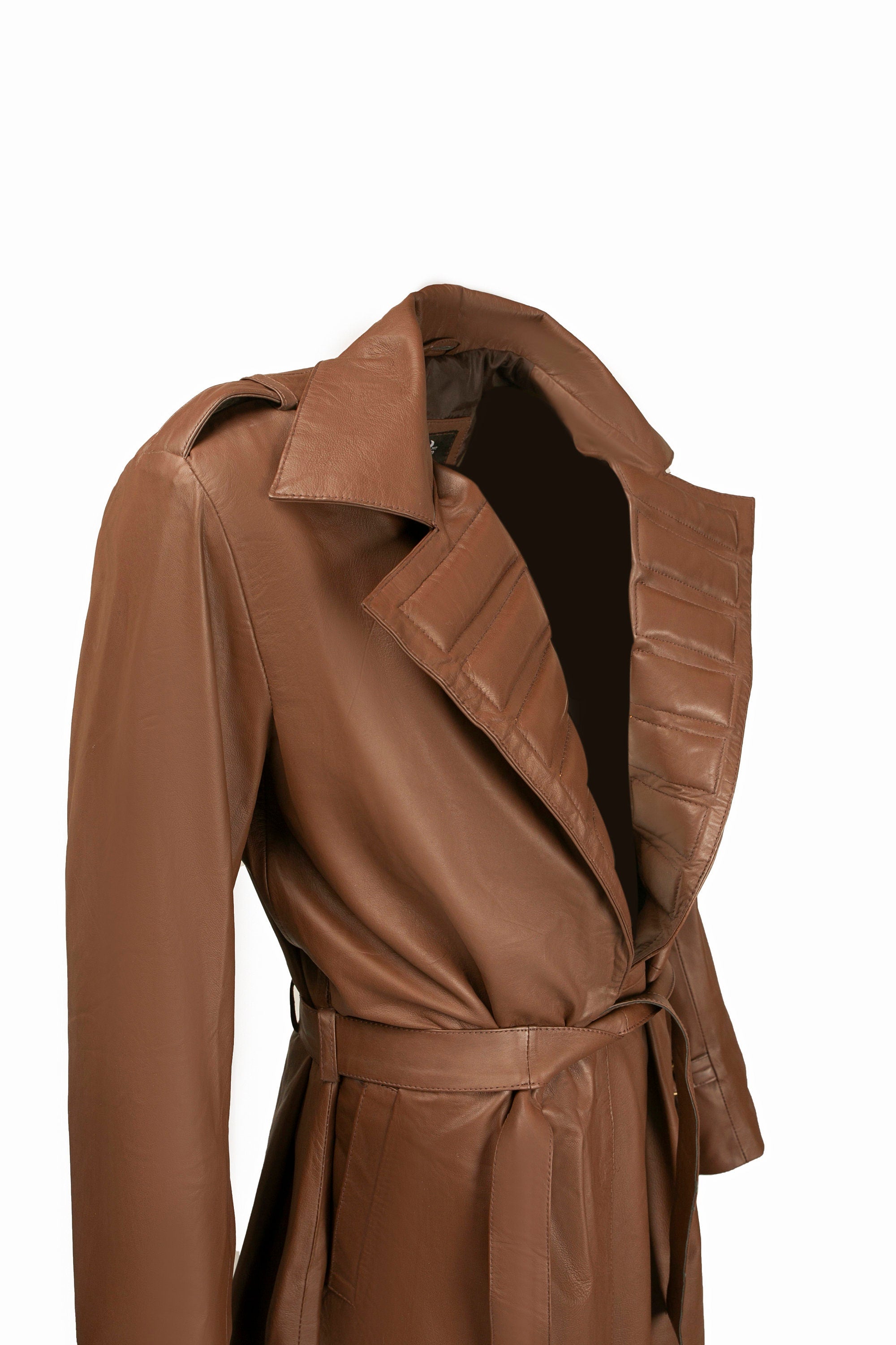 Handcrafted Leather Trench Overcoat: X-97 Cosplay Costume