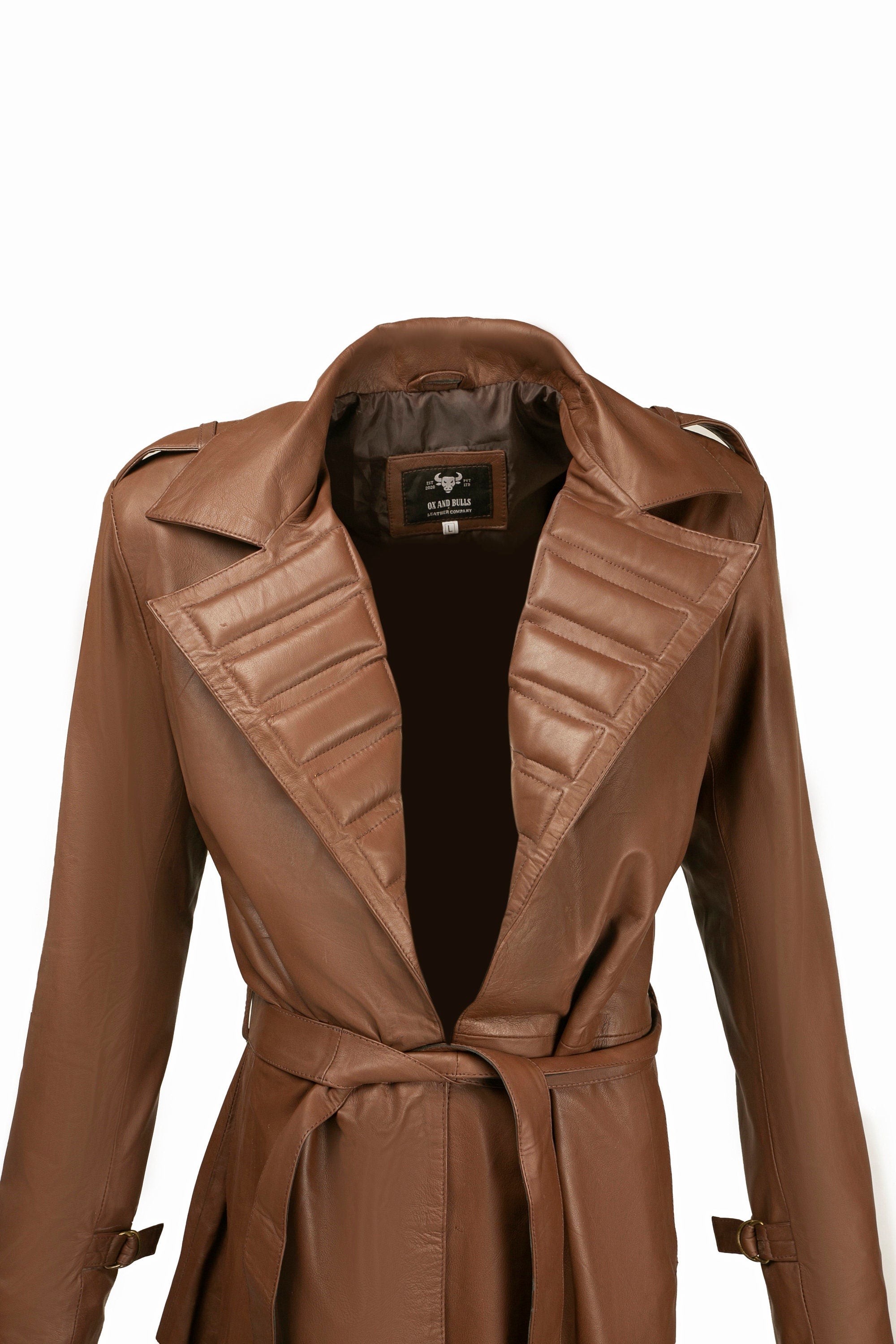 Handcrafted Leather Trench Overcoat: X-97 Cosplay Costume