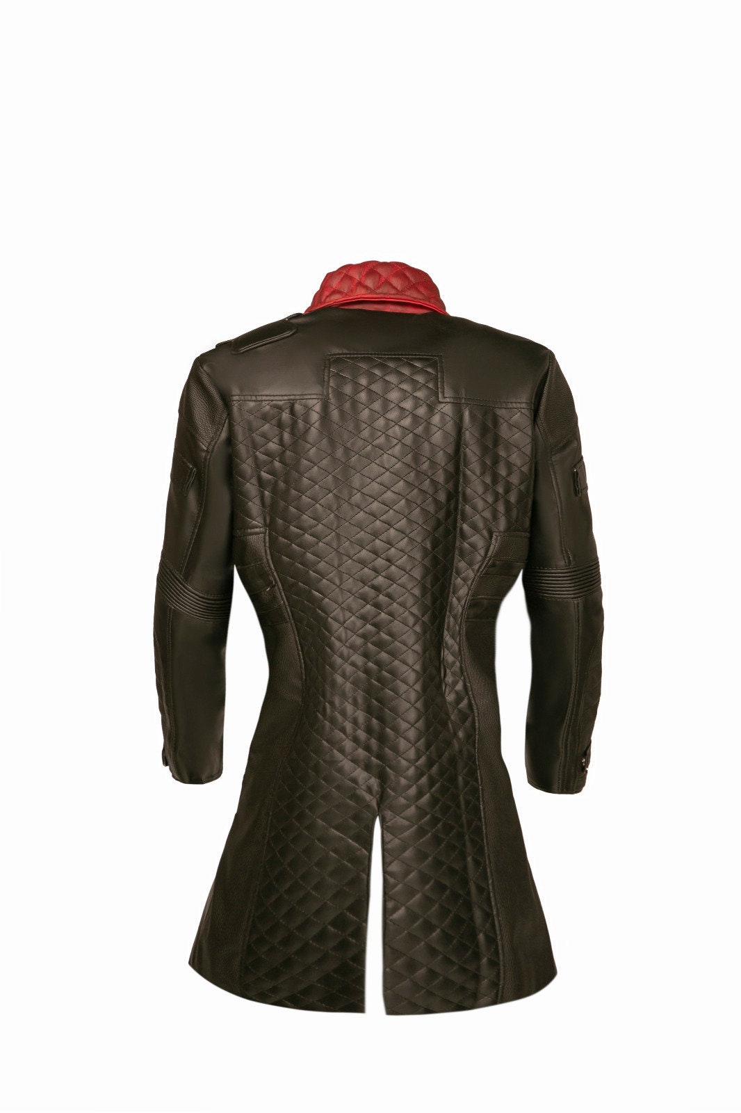 20-77 Phantom Liberty Solomon Reed Cosplay Costume Black Leather Coat, Cosplay Idris Elba Inspired Handcrafted by Ox and Bulls