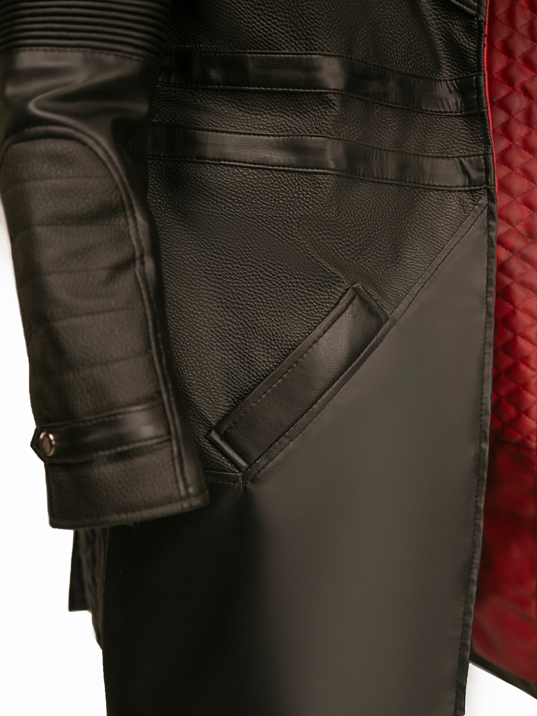 20-77 Phantom Liberty Solomon Reed Cosplay Costume Black Leather Coat, Cosplay Idris Elba Inspired Handcrafted by Ox and Bulls