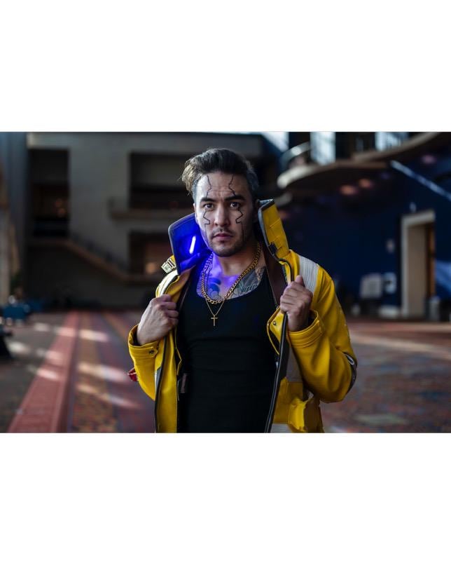Customizable Cyberpunk Jacket – David Martinez Inspired LED Cosplay, Handmade
