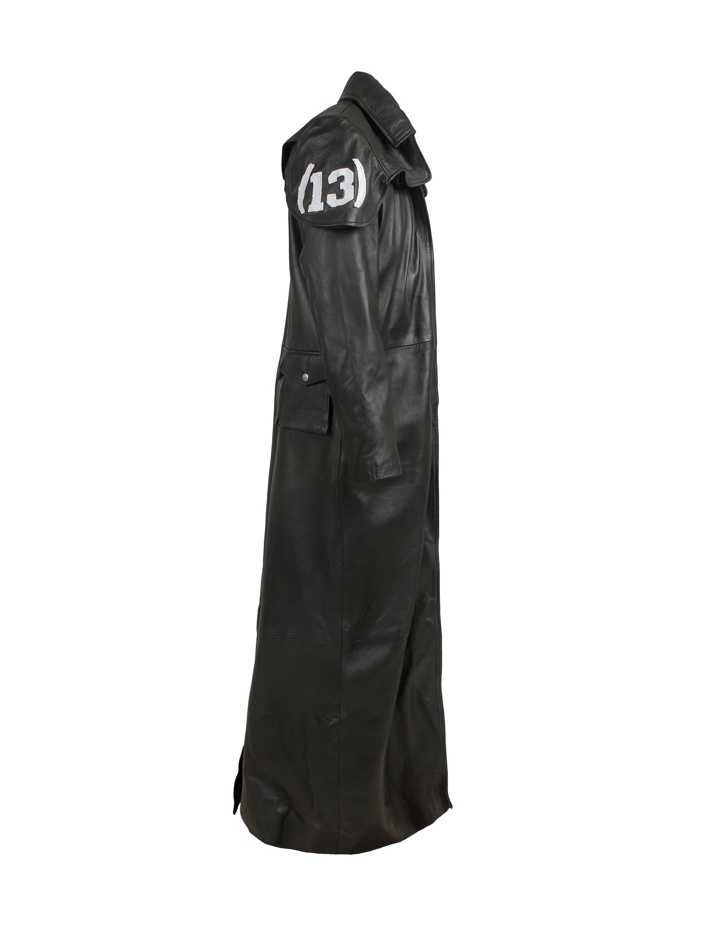 New Vegas NCR Ranger A7 Black Duster | Long Black Leather Coat | Fallout-Inspired Jacket Handcrafted by Ox and Bulls