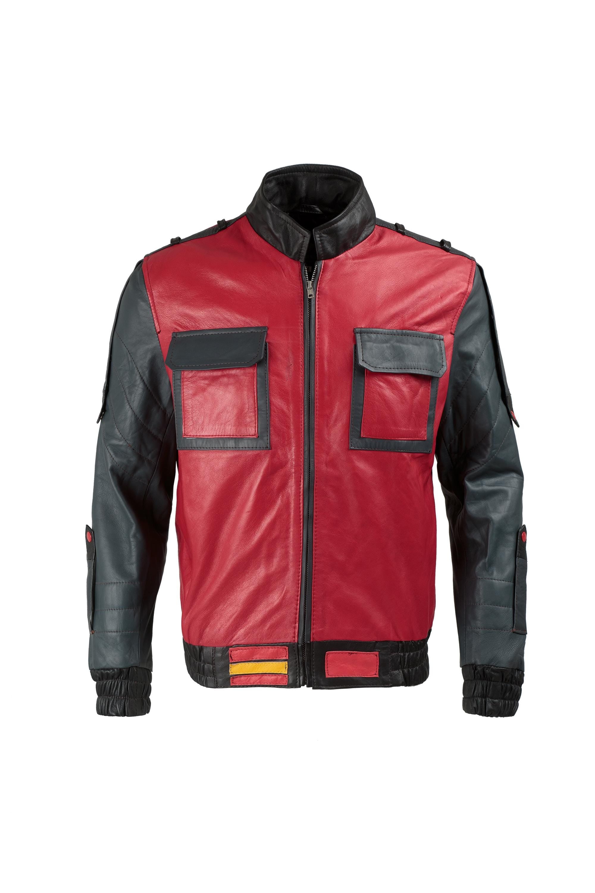 Handmade Marty McFly Leather Jacket, BTTF Inspired
