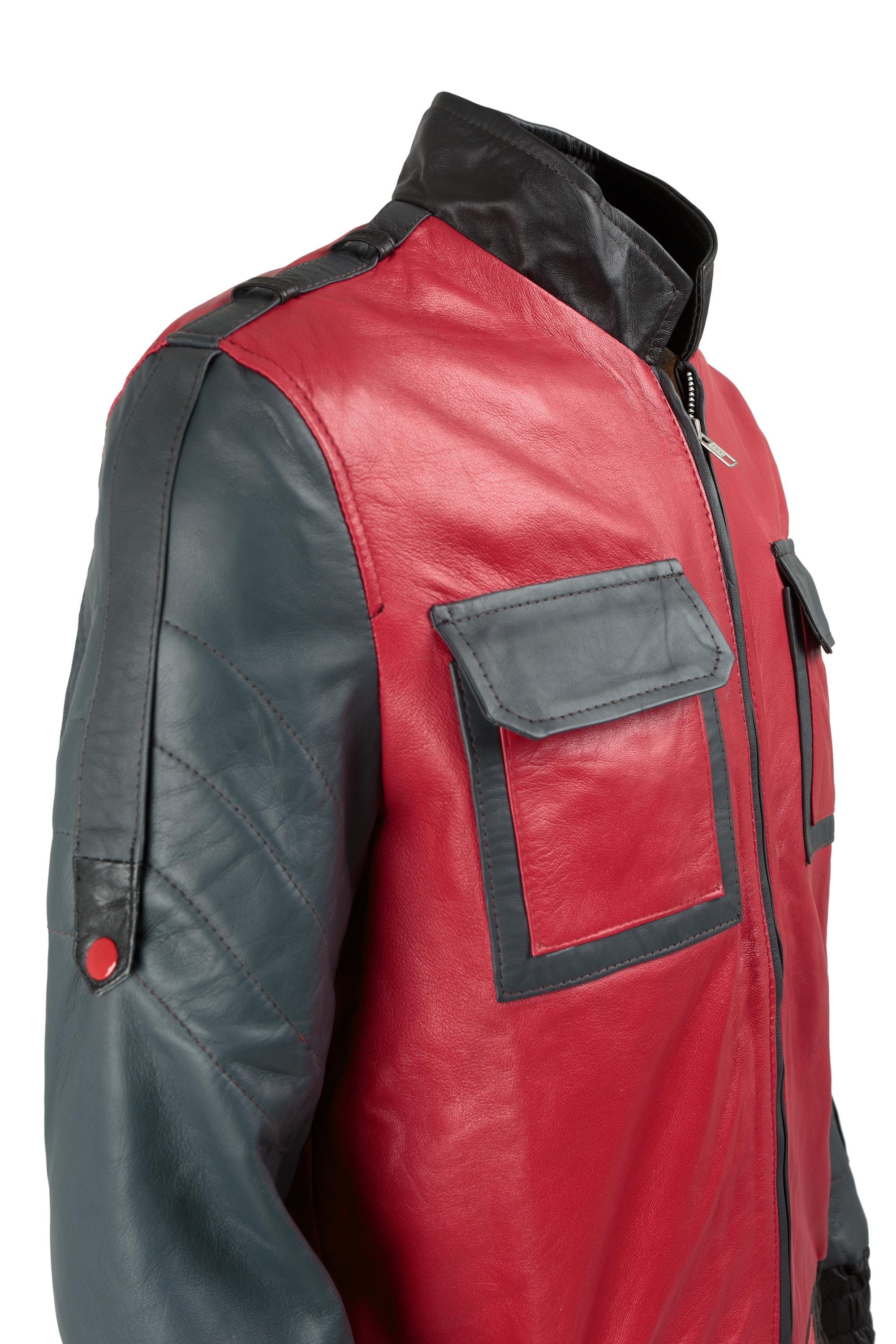 Handmade Marty McFly 2 Leather jacket, BTTF Part ll Back to the future Michael J.Fox