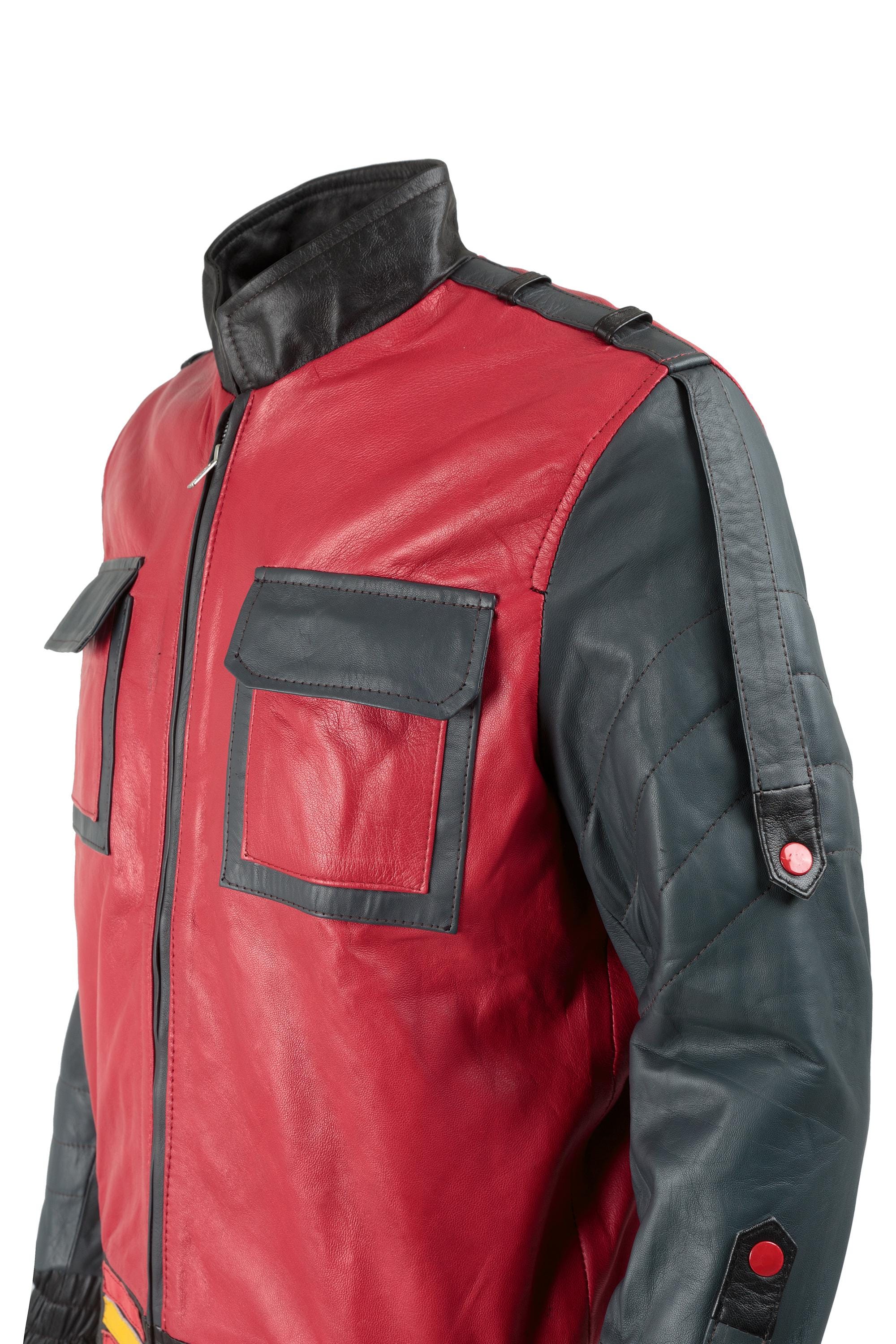 Handmade Marty McFly 2 Leather jacket, BTTF Part ll Back to the future Michael J.Fox