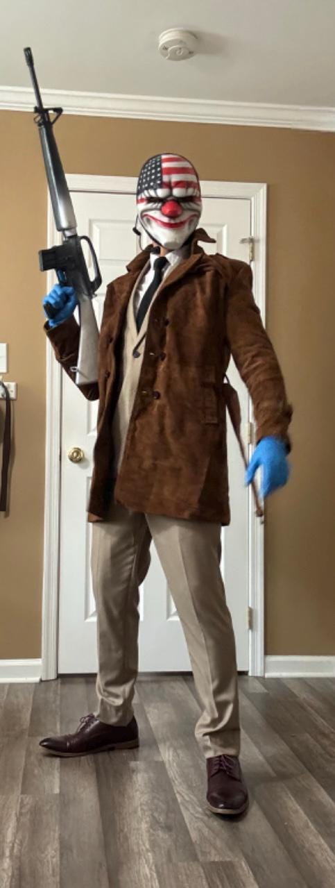 Dallas from Payday 3 Cosplay Coat designed and Handcrafted by OX and Bulls