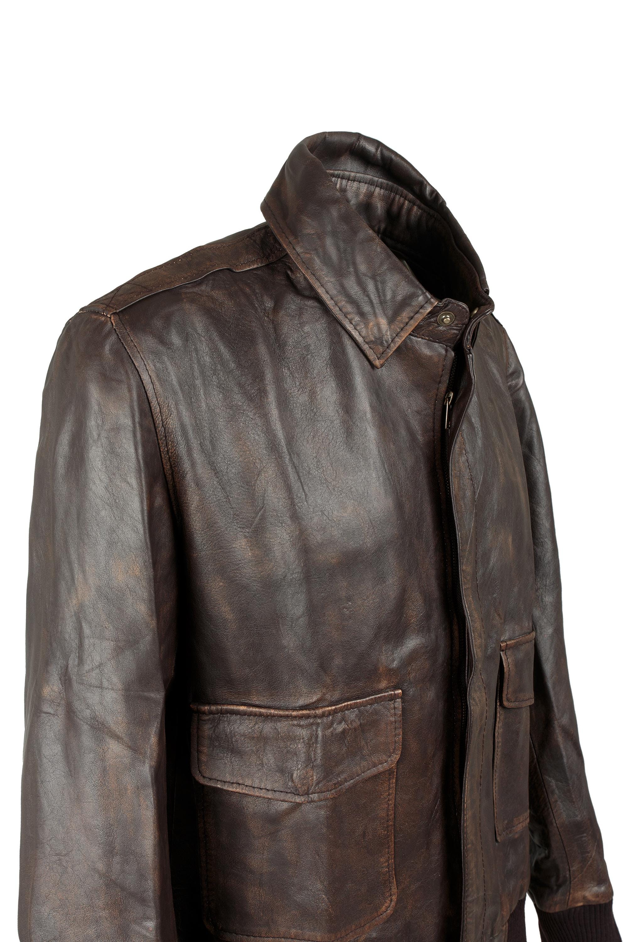Handmade A2 Leather Aviator Jacket - WWII Flight Bomber Style