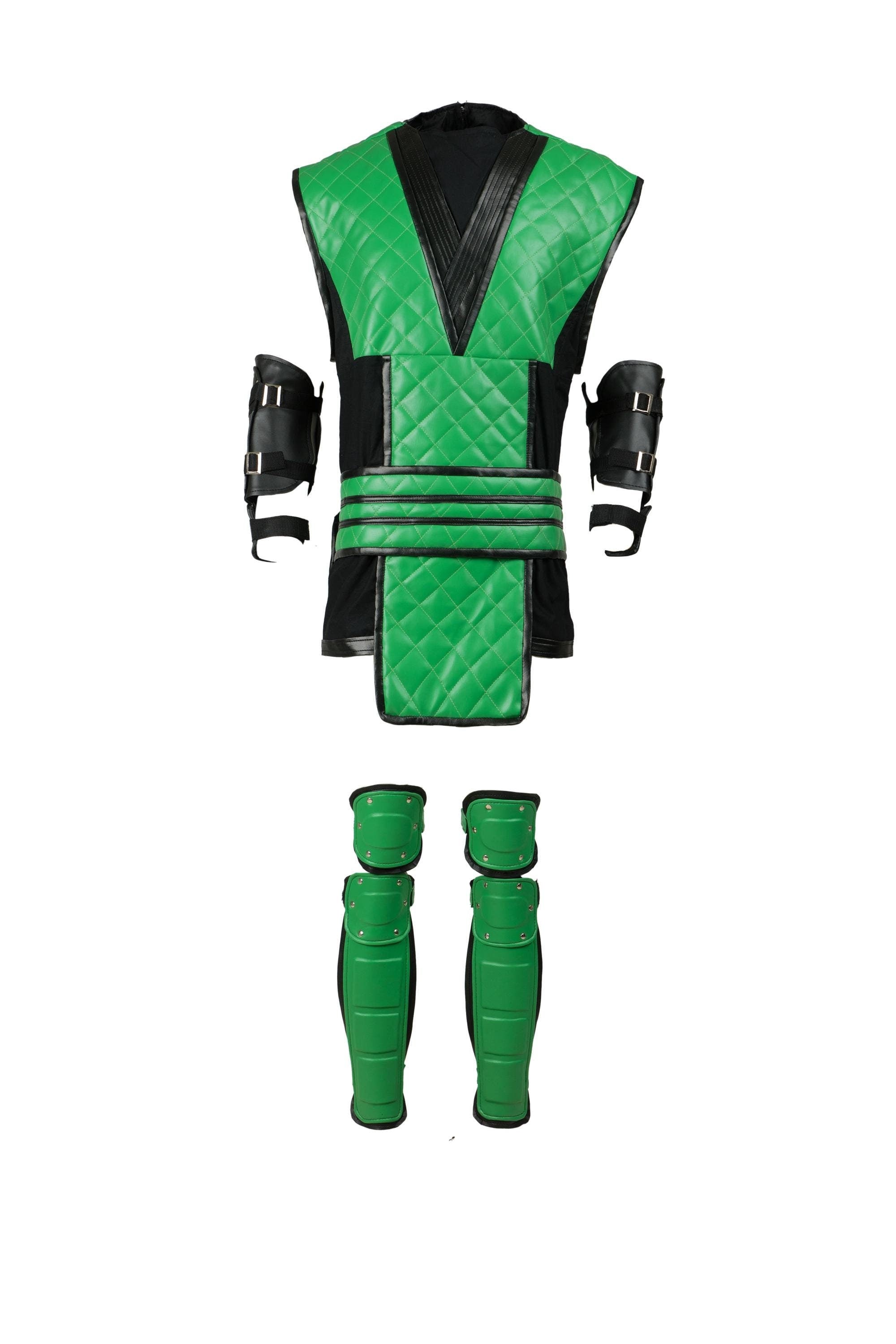 Reptile Mortal Kombat Cosplay Vest and Costume Handcrafted by Ox and Bulls