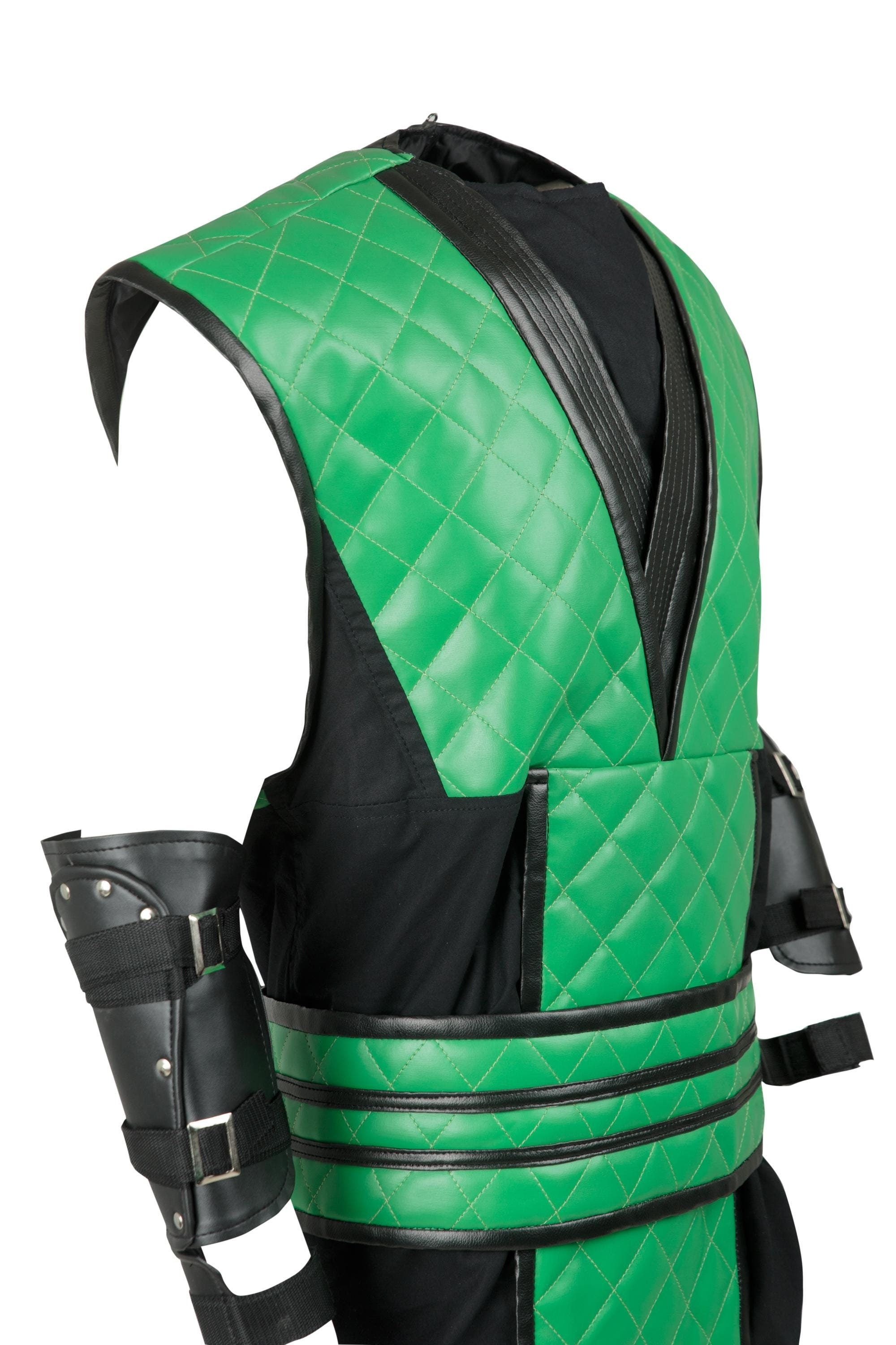 Reptile Mortal Kombat Cosplay Vest and Costume Handcrafted by Ox and Bulls
