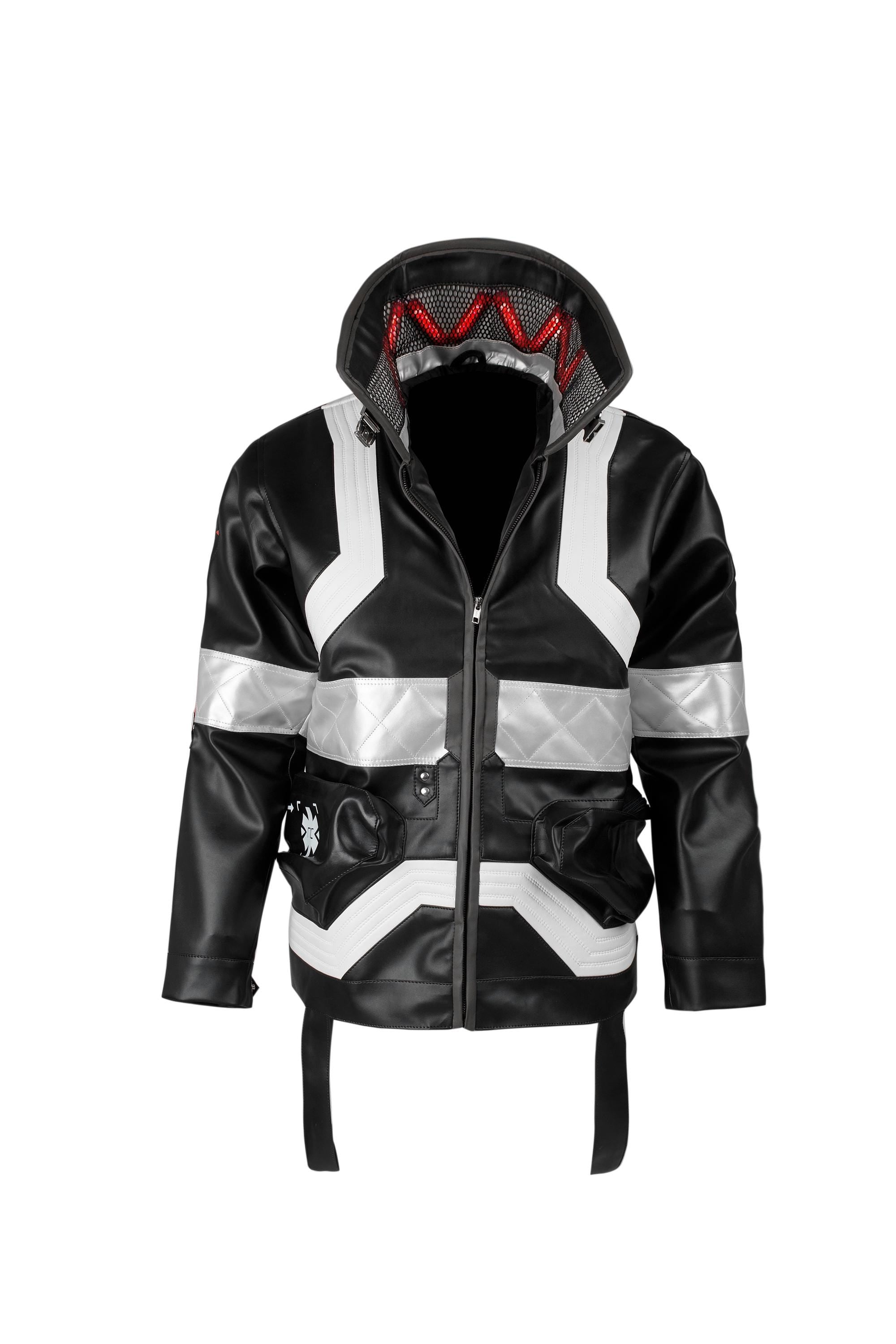 Customizable Black Cybernetic Maverick Jacket inspired by the David Martinez's Cyberpunk -Handmade Cosplay- Make your own Cyberpunk Jacket!
