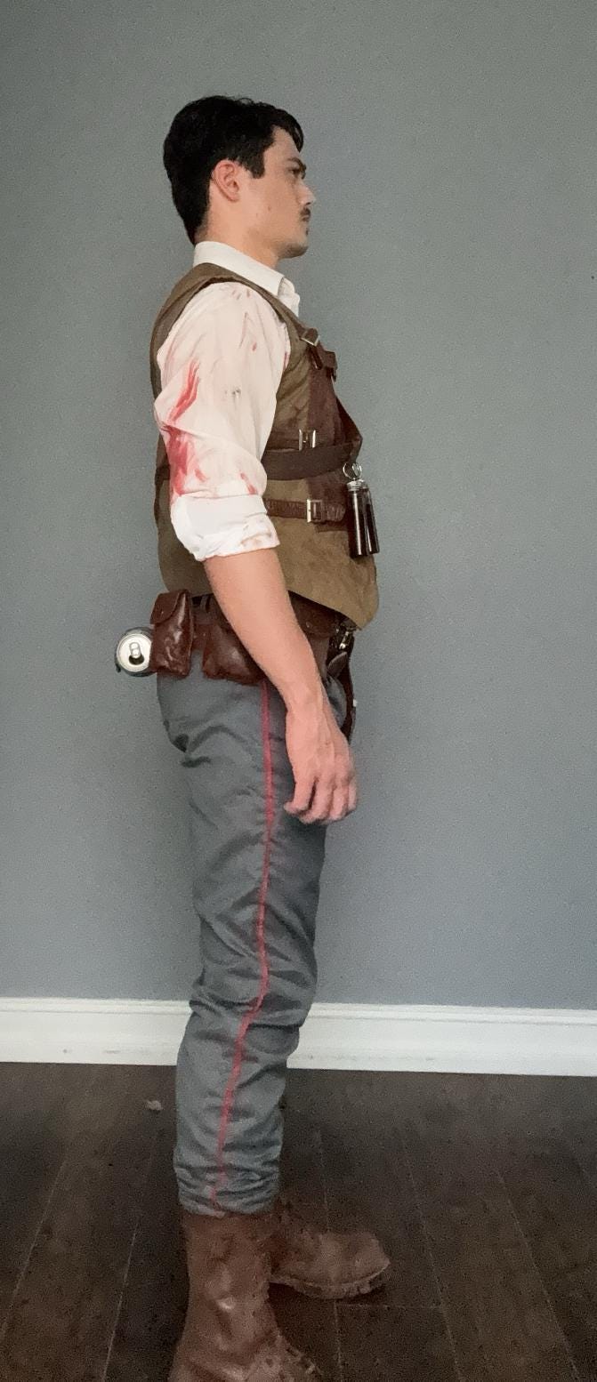 Edward Richtofen Primis Outfit COD – Tactical Leather Vest, Pants & Accessories Set by Ox and Bulls Handmade by OX and Bulls