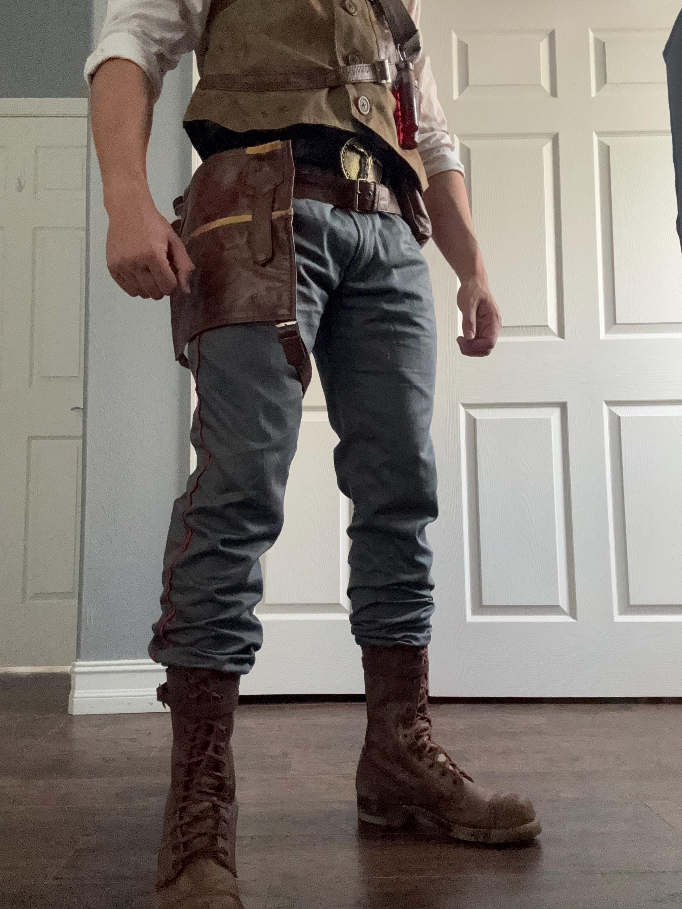 Edward Richtofen Primis Outfit COD – Tactical Leather Vest, Pants & Accessories Set by Ox and Bulls Handmade by OX and Bulls