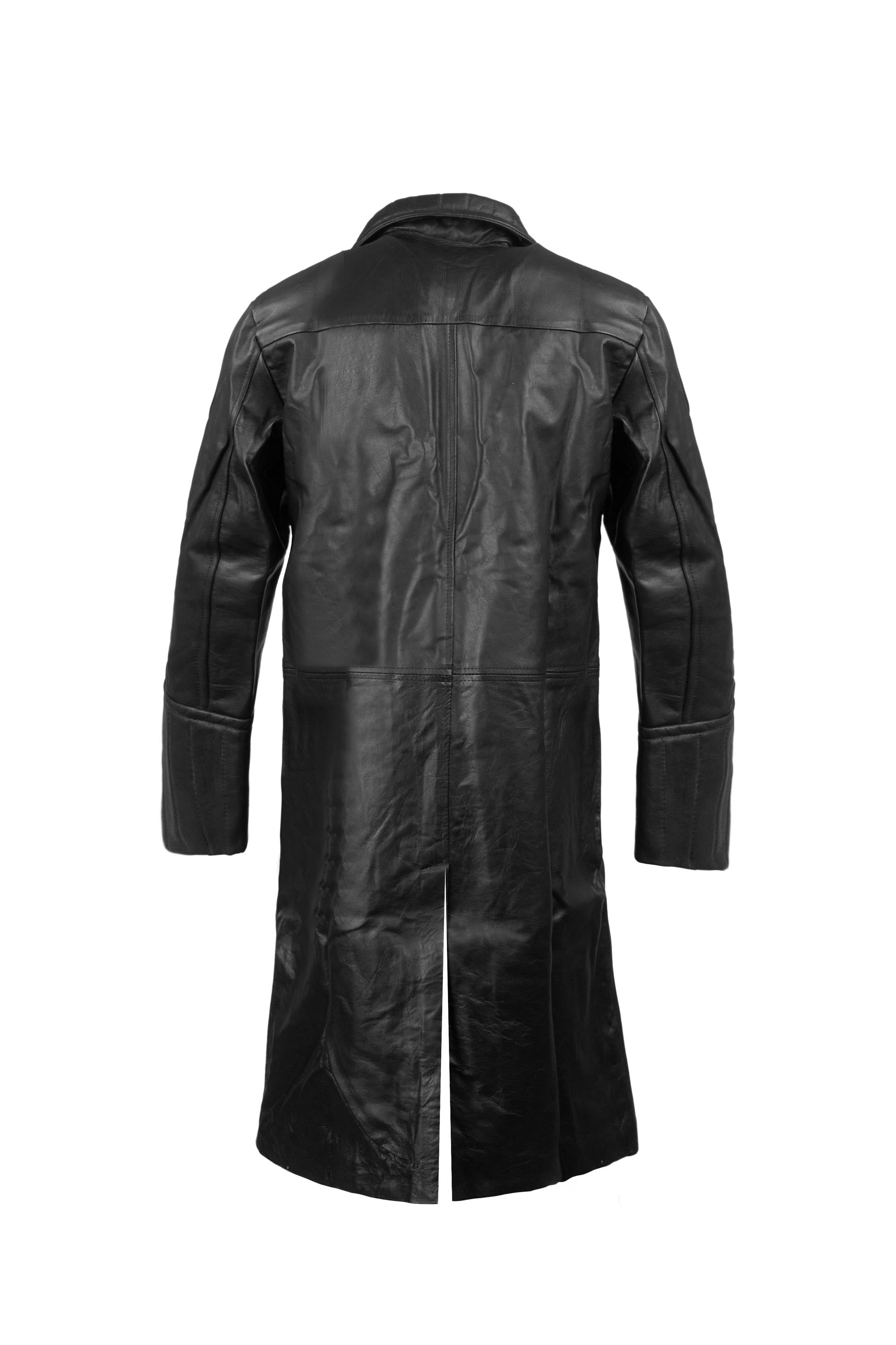 Handcrafted Black Leather Trench Overcoat: X-97 Cosplay Costume