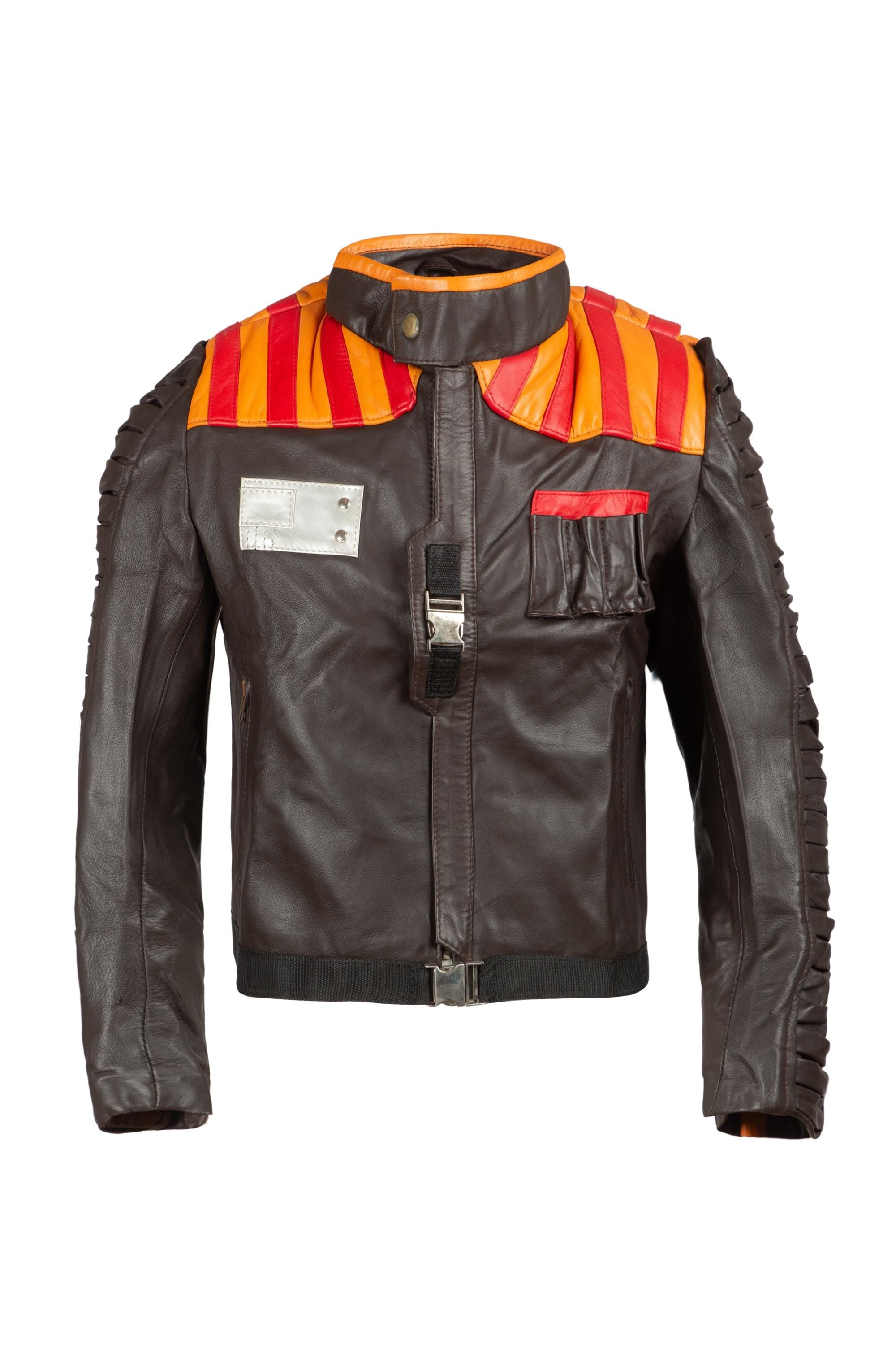 Solar Raider Pilot Jacket, Futuristic Leather Biker Coat for Men, Cyberpunk Racer Style, Sci-Fi Inspired Moto Jacket with Armor Details