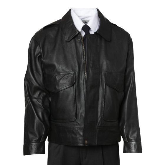 Handmade Professional Pilot Uniform Leather Jacket Real Leather with Epaulettes