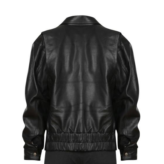 Handmade Professional Pilot Uniform Leather Jacket Real Leather with Epaulettes