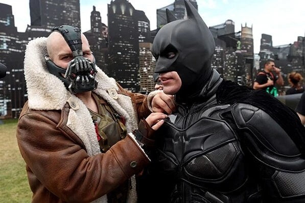 Handmade The Dark Knight Rises Bane's Distressed Shearling Trench Coat