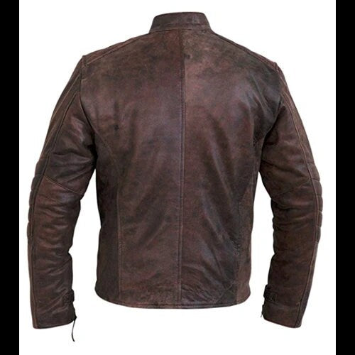 Handmade Floyd's Vintage Copper Cafe Racer Style Leather Jacket