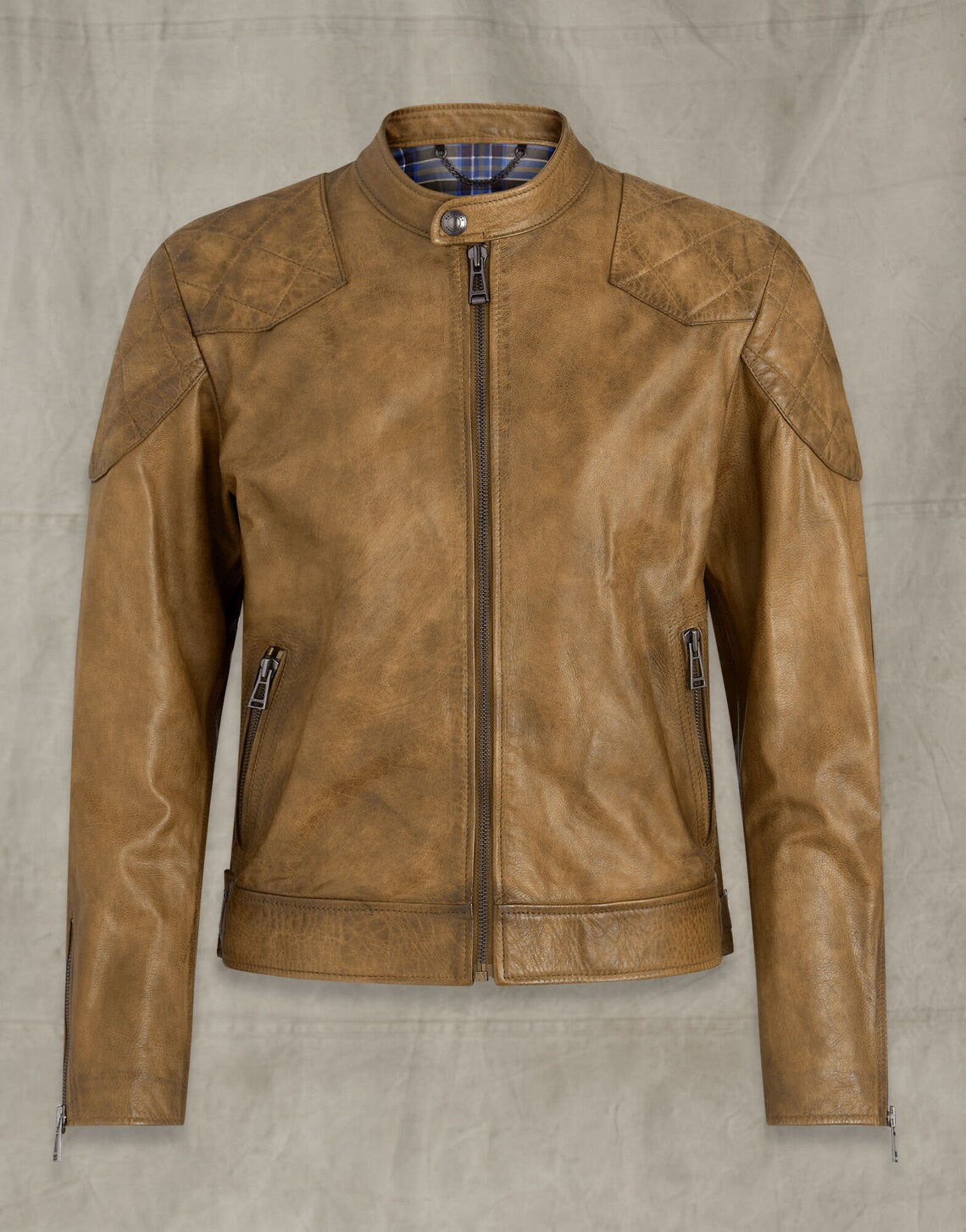 Handmade Outlaws Gangsta Leather Biker Jacket