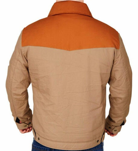 Handmade Yellowstone Kevin Costner John Dutton Brown Cotton Jacket