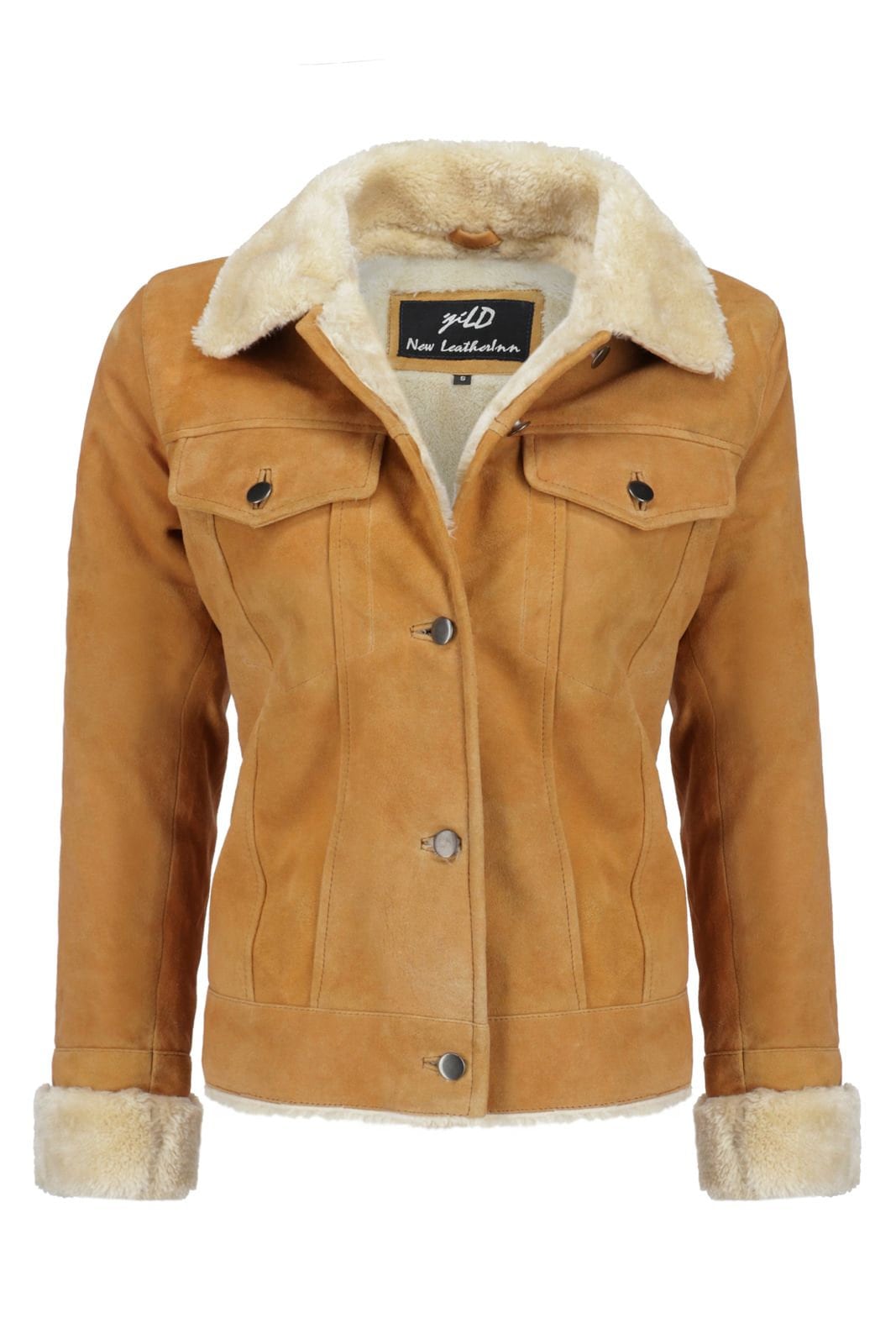 Handmade Brown Suede Bomber Fur Leather Jacket