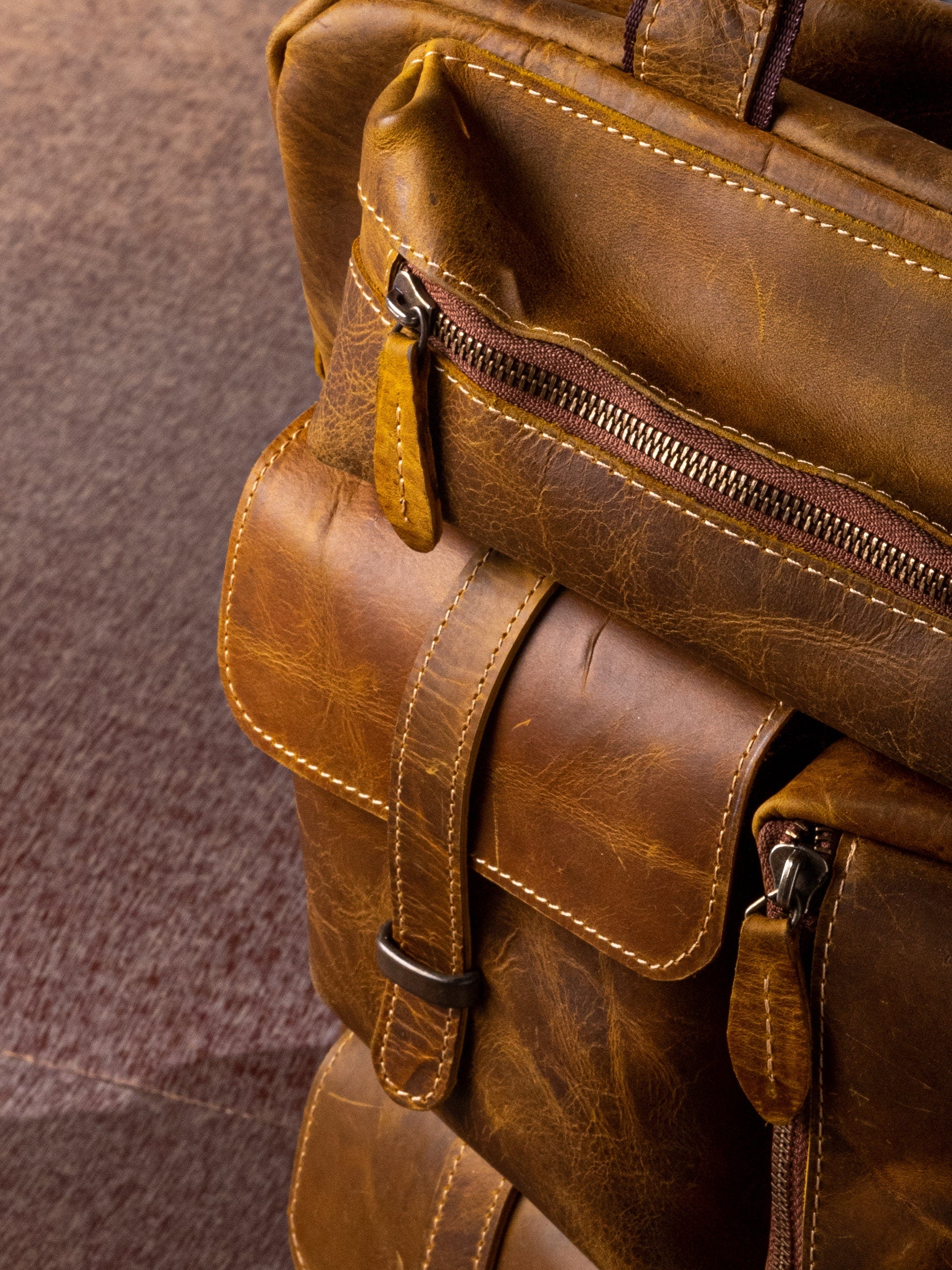 Handmade Leather Backpack, Travel Rucksack, Hiking Backpack For Men and Women, Unisex Rustic Vintage Backpack, Leather Bag.
