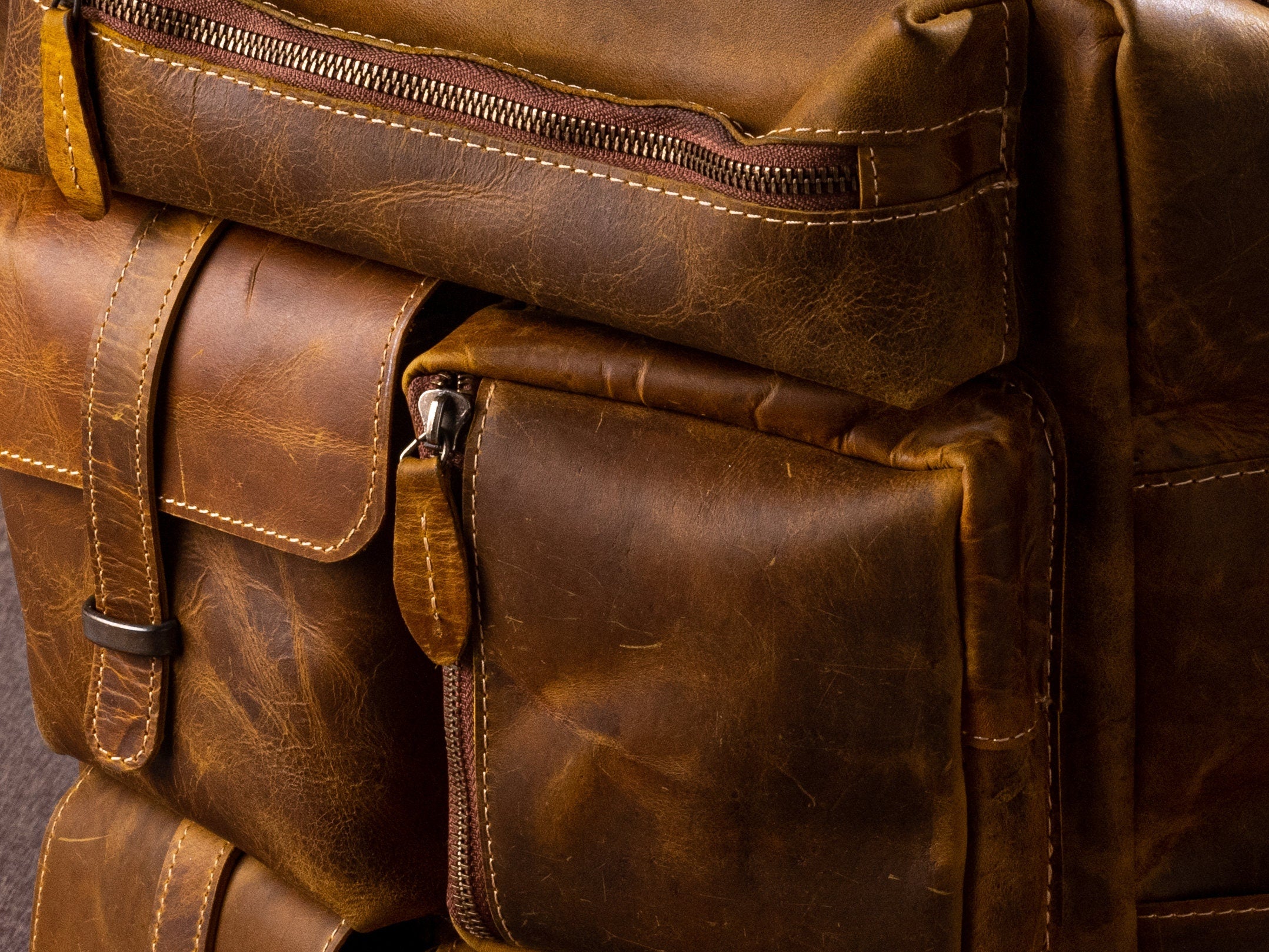 Handmade Leather Backpack, Travel Rucksack, Hiking Backpack For Men and Women, Unisex Rustic Vintage Backpack, Leather Bag.