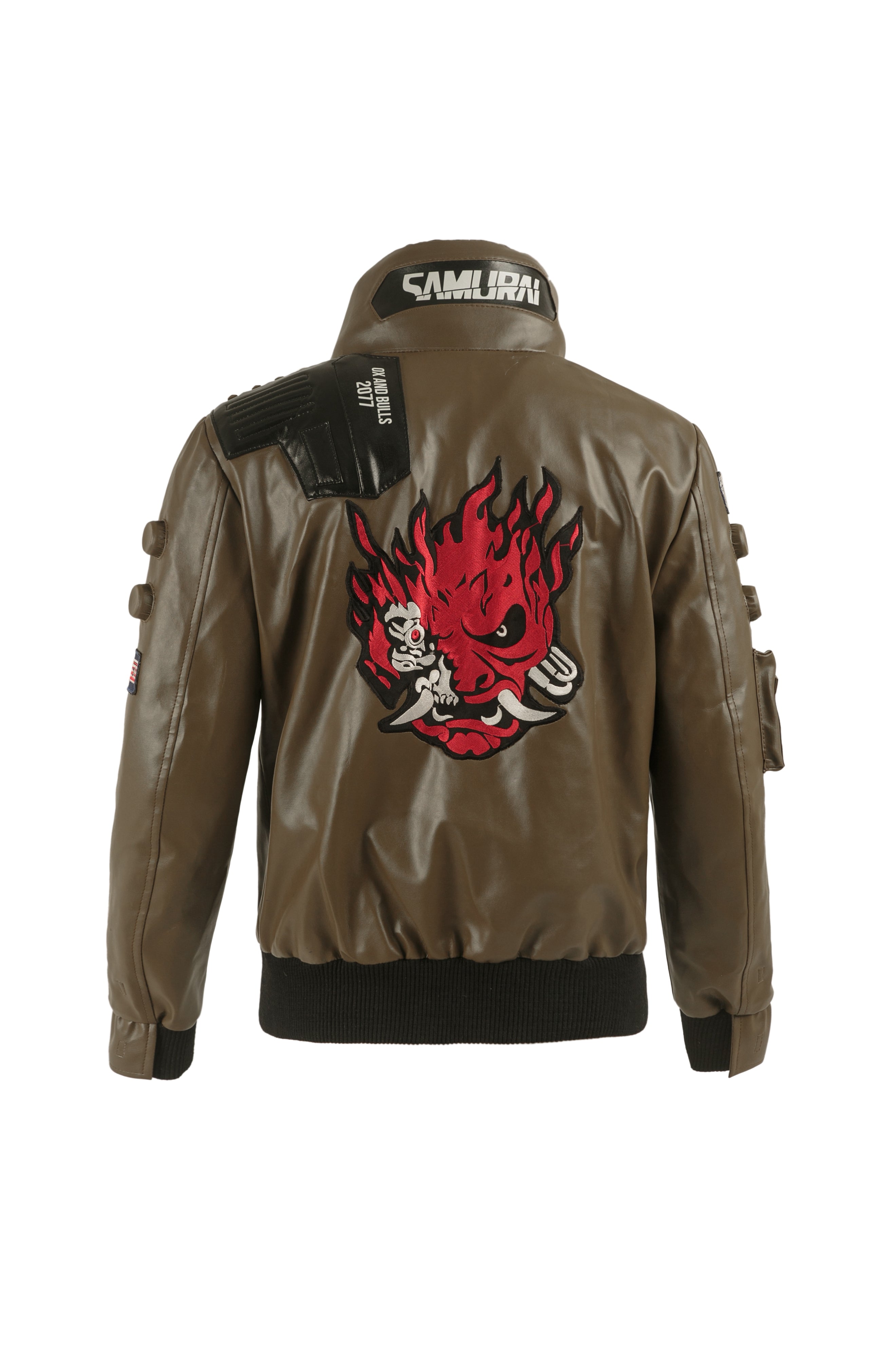Cyberpunk 2077 Green Jacket Valerie Samurai Bomber Leather Jacket