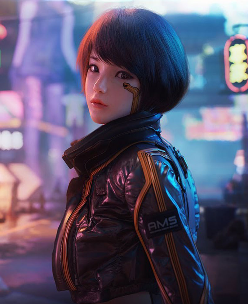 Syn Leather Jacket Cyberpunk 2077