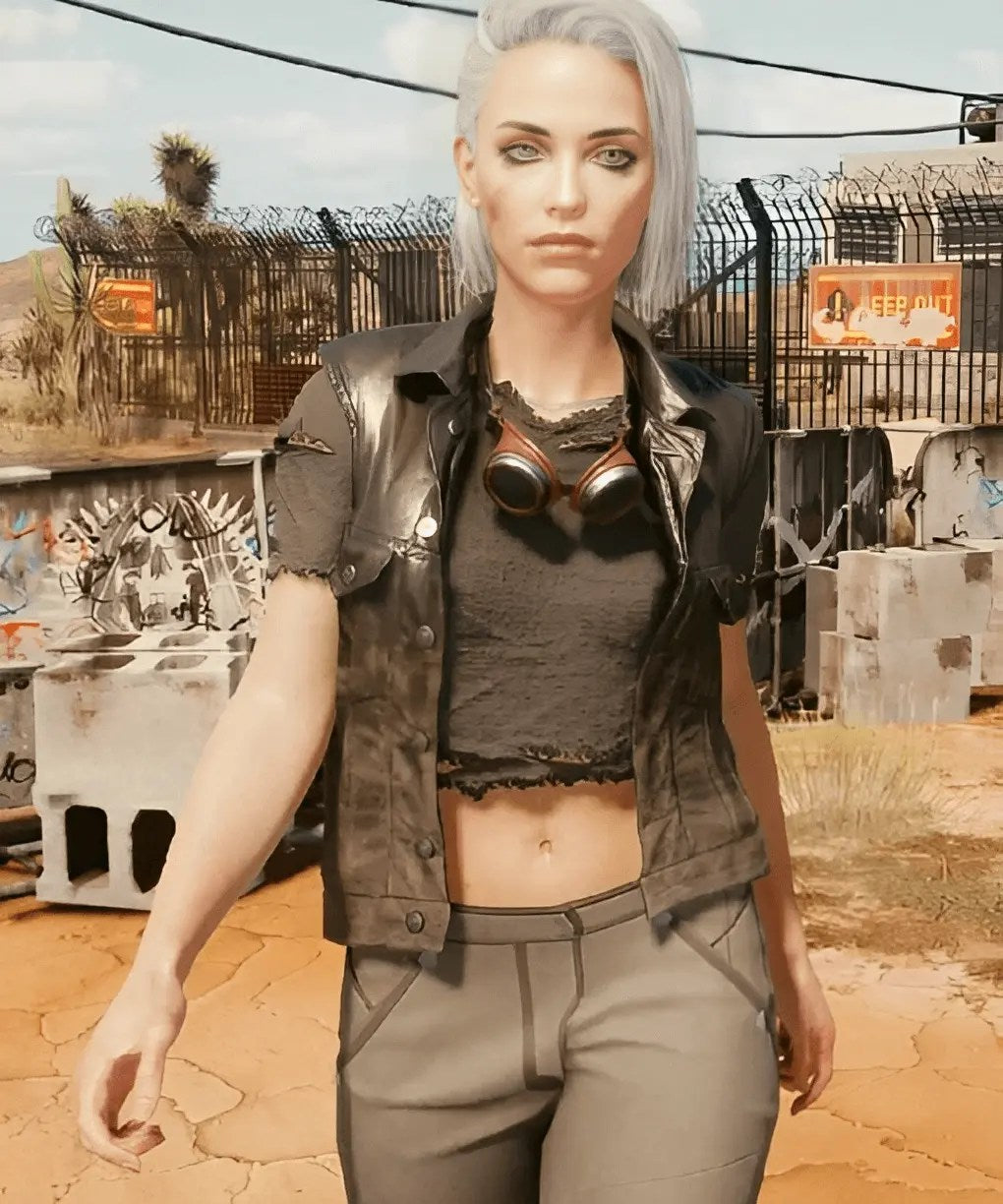 Cyberpunk 2077 Ciri Black Leather Vest