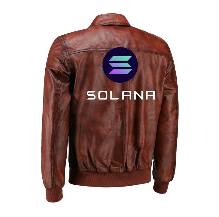 Handmade  Solana Brown Bomber Leather Jacket