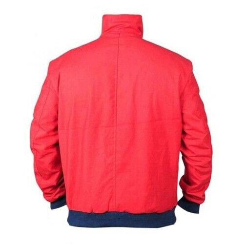 Handmade  Baywatch Lifeguard Beach Style Red Bomber Cotton Jacket David Hasselhoff Cosplay