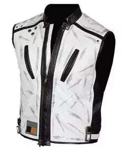 Handmade  Solo A Star Wars Story Alden Ehrenreich White Leather Vest Handmade Cosplay Costume