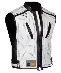 Handmade  Solo A Star Wars Story Alden Ehrenreich White Leather Vest Handmade Cosplay Costume