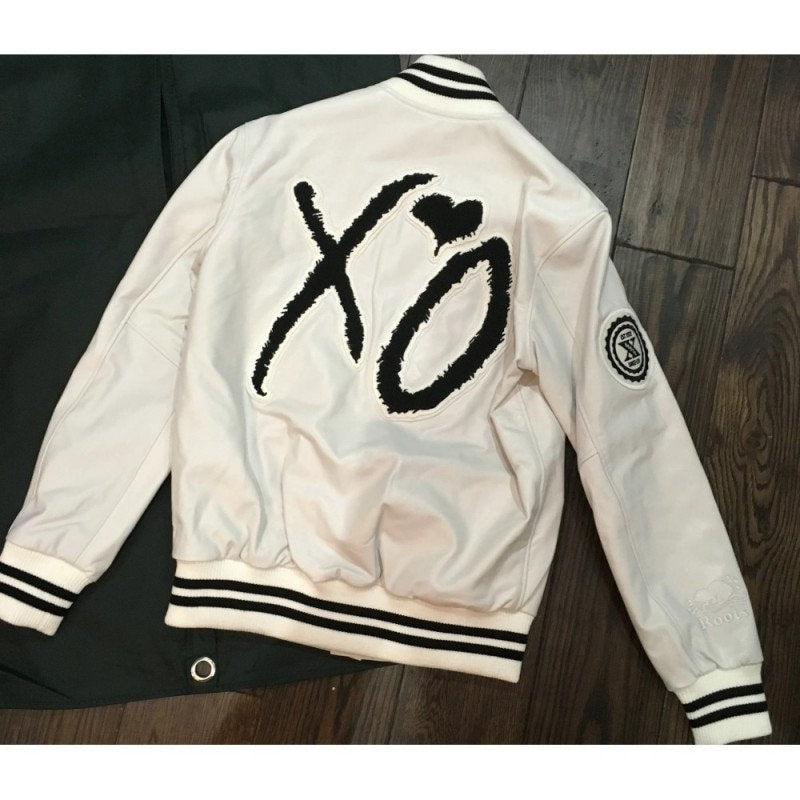 Handmade  Weeknd XO Varsity Jacket White Handmade Cosplay