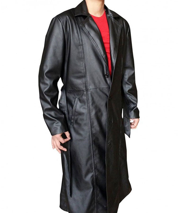 Handmade  Blade Wesley Snipes Handmade Cosplay Leather Trench Trinity Coat