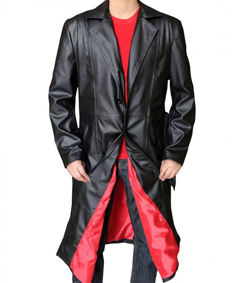 Handmade  Blade Wesley Snipes Handmade Cosplay Leather Trench Trinity Coat